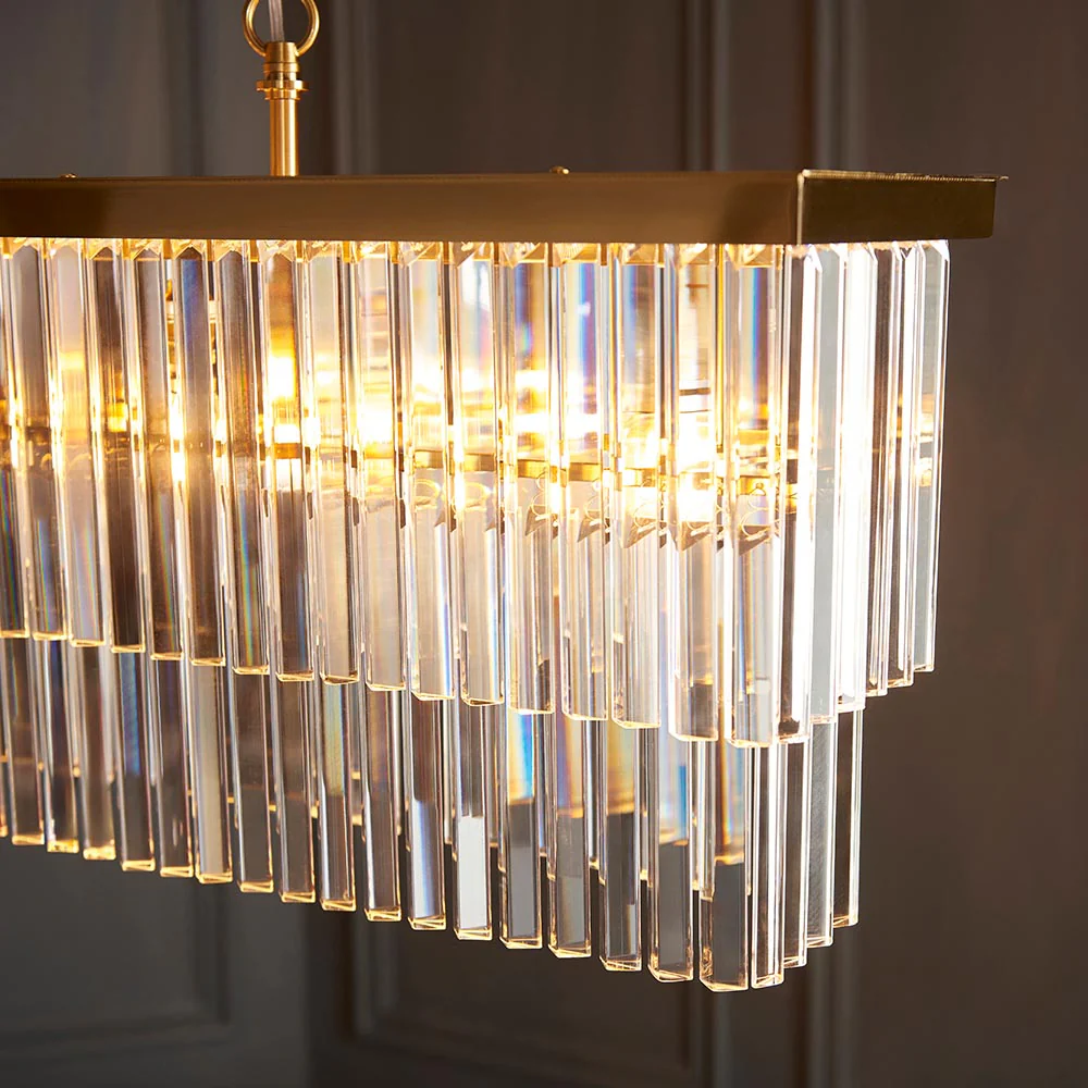 Calella 4Lt Linear Pendant - Brushed Brass Finish - Image 5