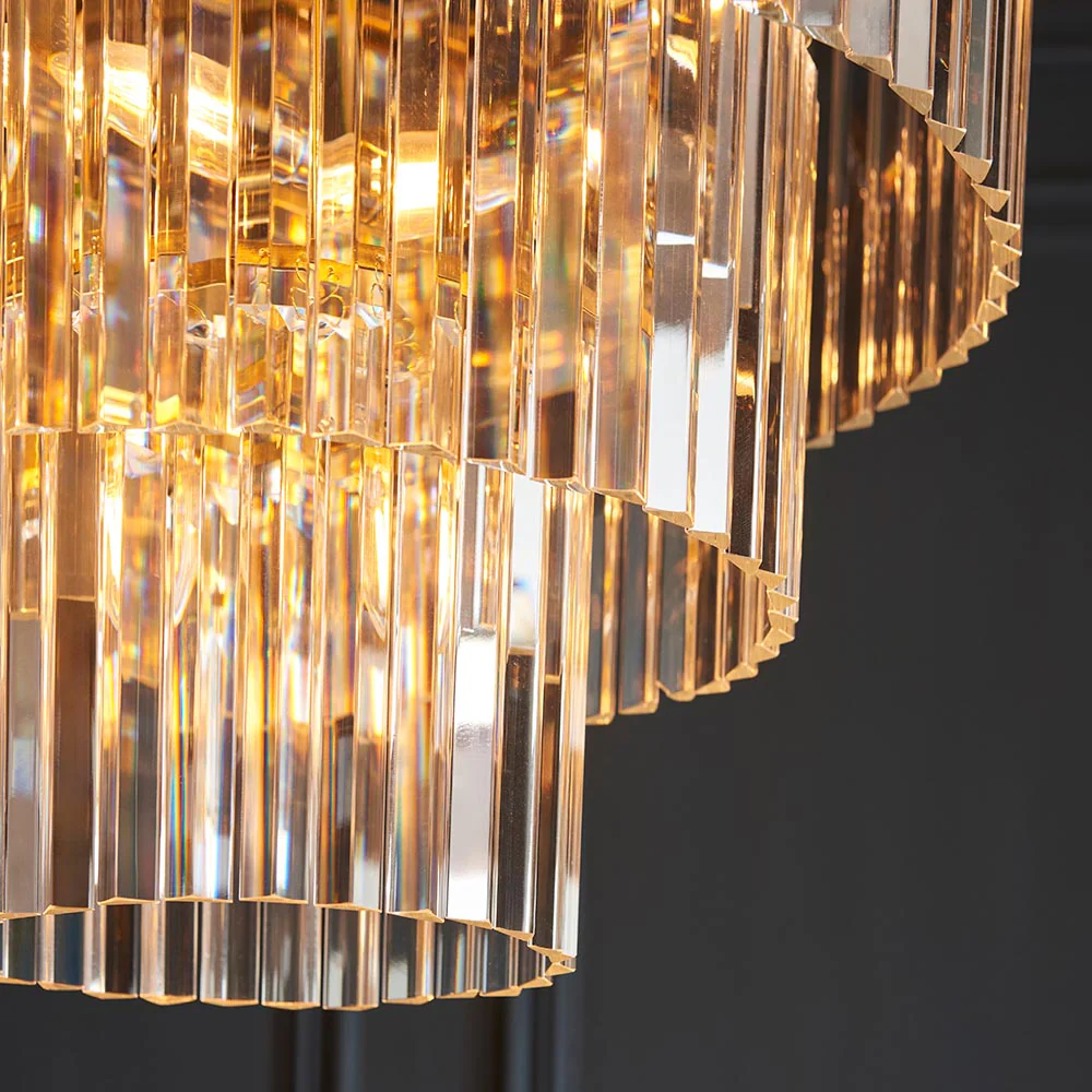 Calella 7Lt Ceiling Light - Brushed Brass Finish - Image 6