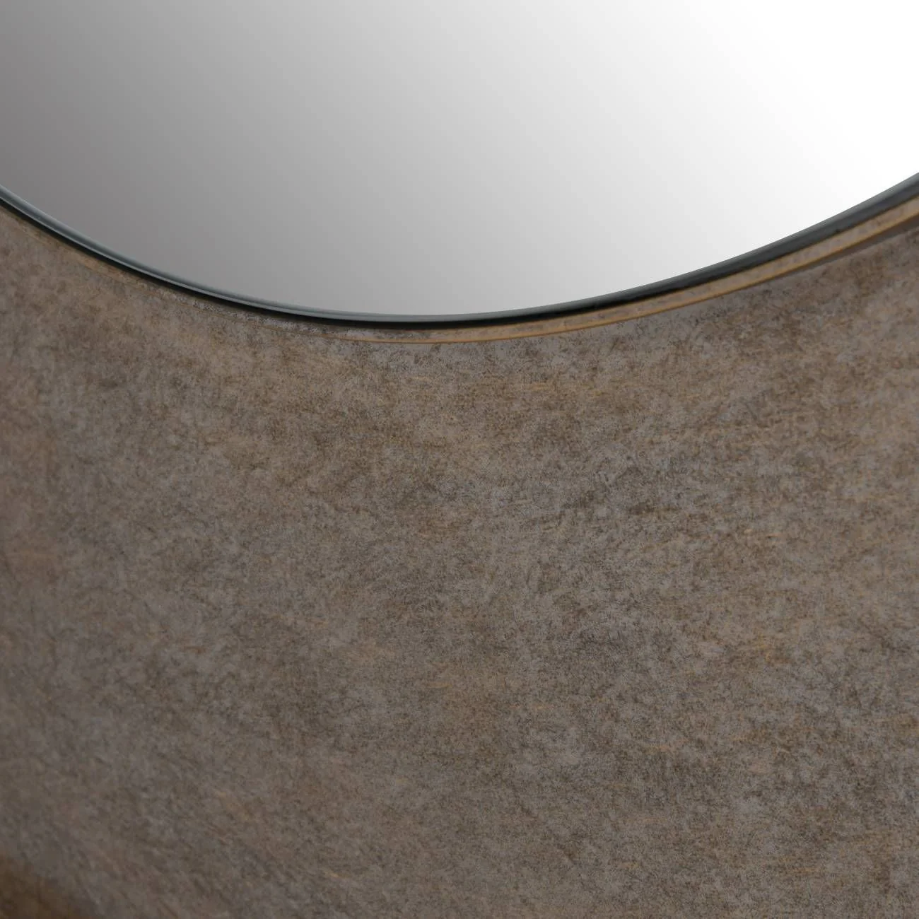 Concentric Circles Iron Mirror Aged Gold - Image 3