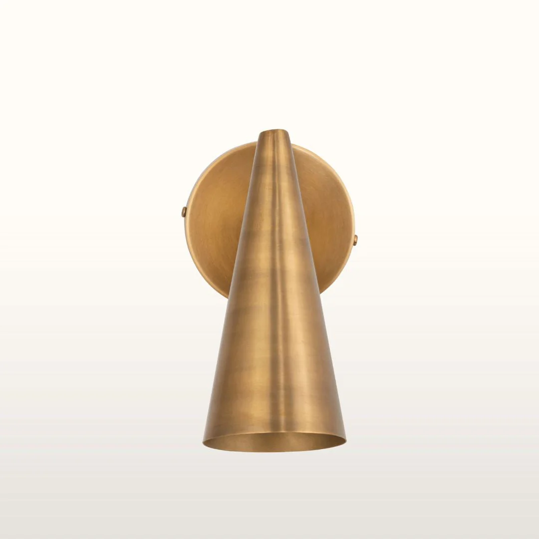 Taormina Cone Wall Light- Brass Finish - Image 3