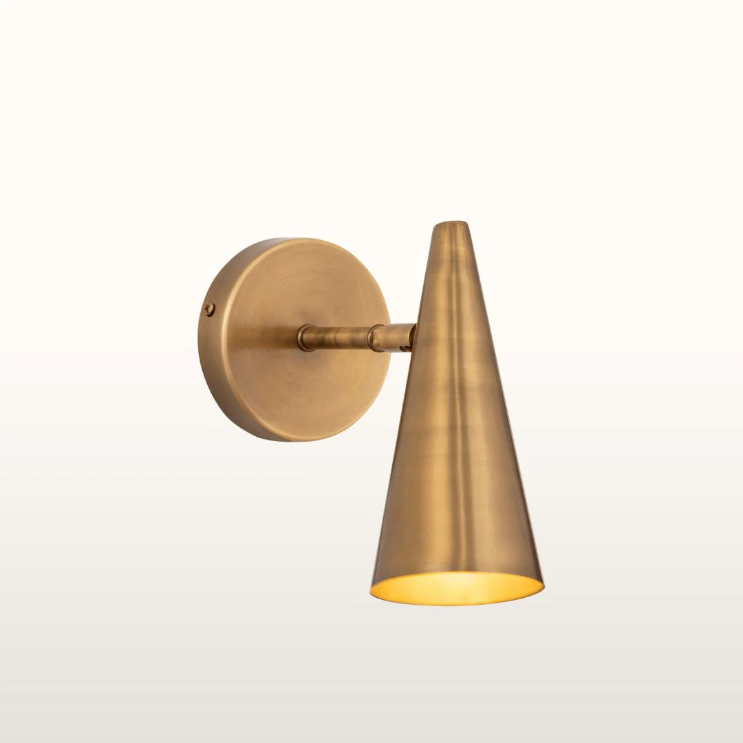 Taormina Cone Wall Light- Brass Finish - Image 4