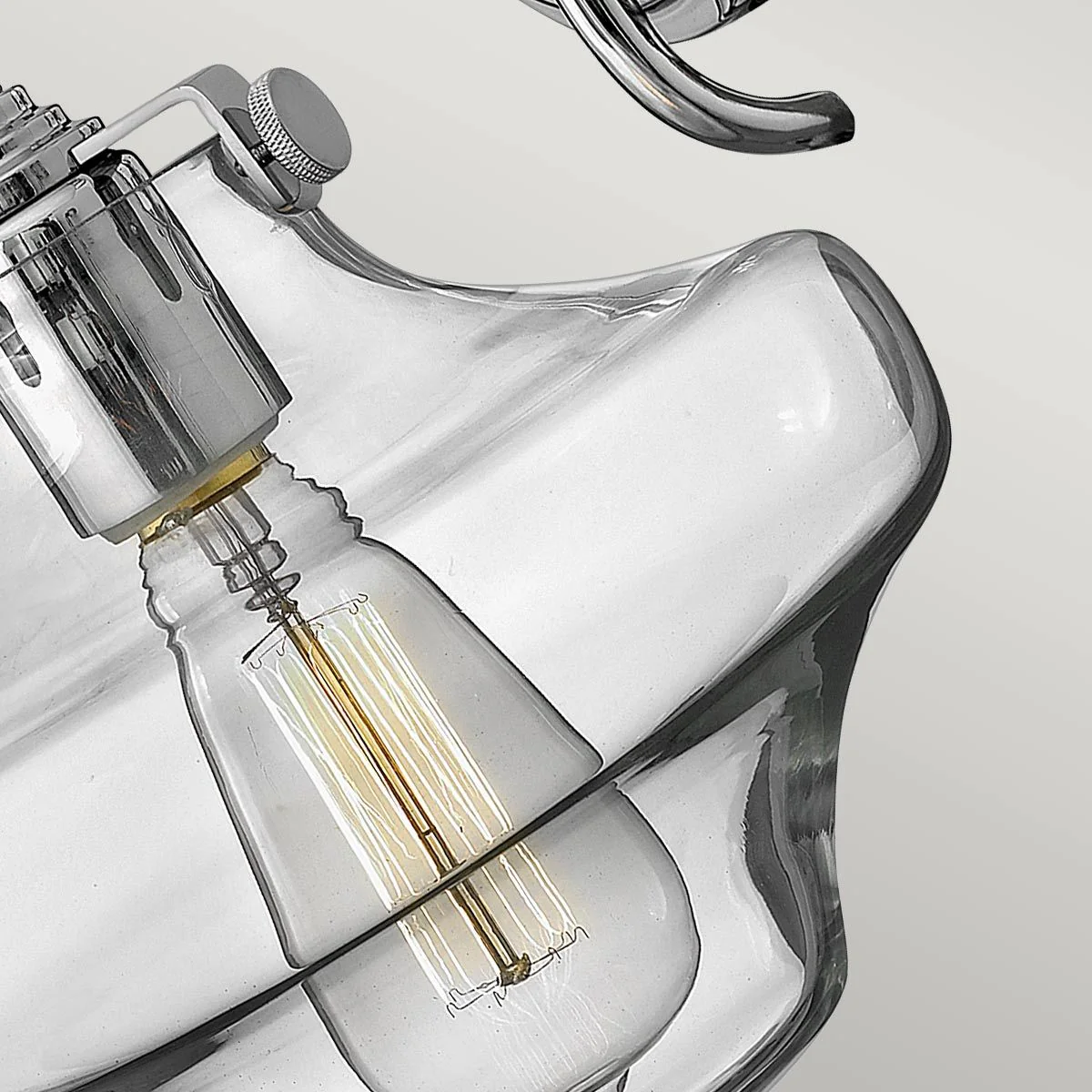 Congress 1 Light Wall Light With Various Styles - Brushed Caramel/Chrome IP20 E27 - Image 12