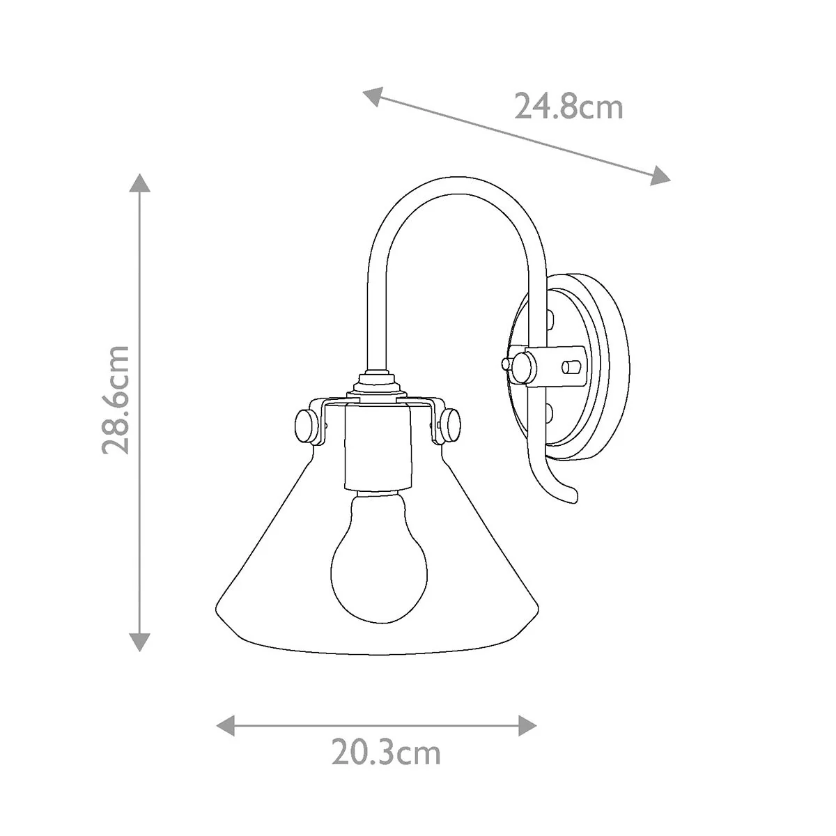 Congress 1 Light Wall Light With Various Styles - Brushed Caramel/Chrome IP20 E27 - Image 16