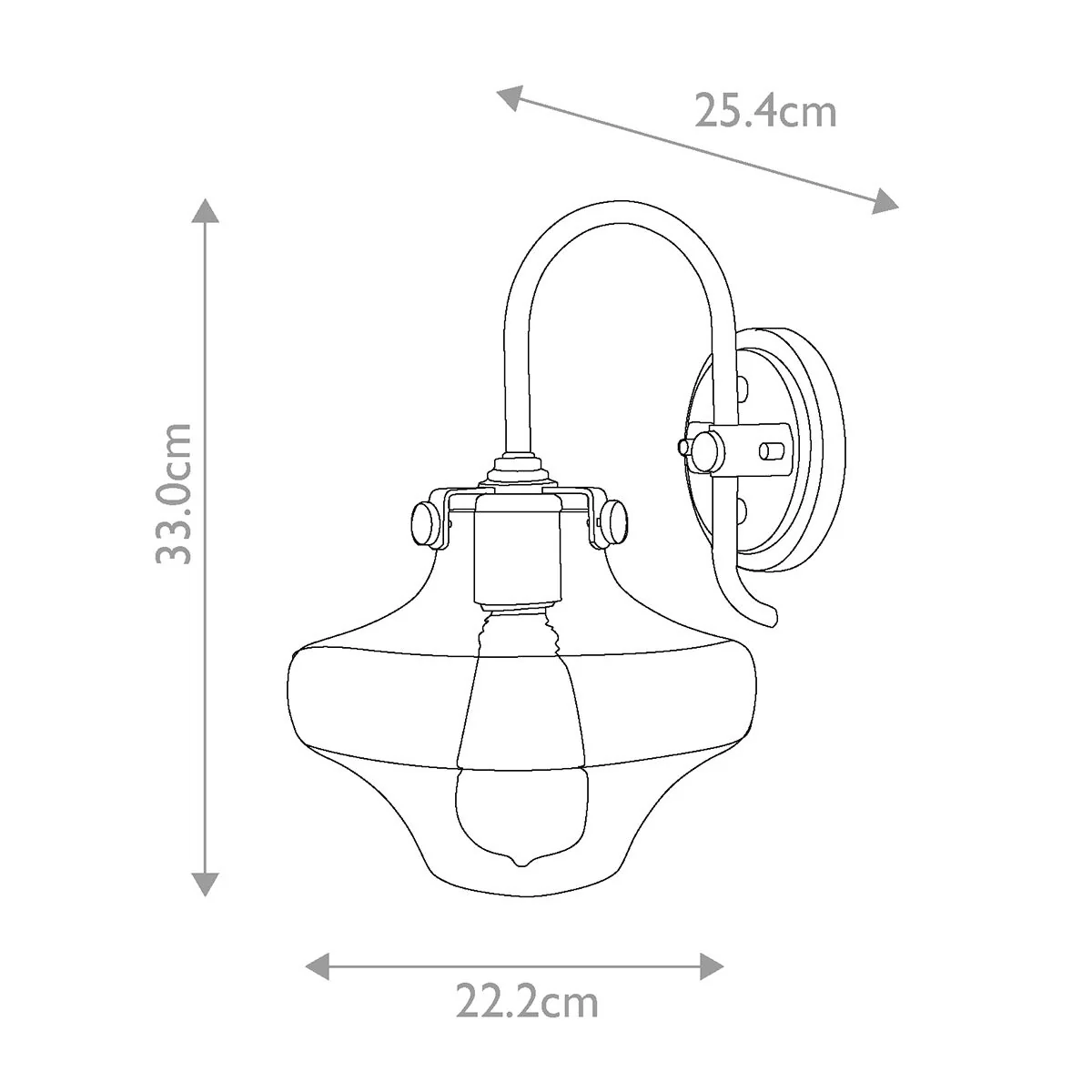 Congress 1 Light Wall Light With Various Styles - Brushed Caramel/Chrome IP20 E27 - Image 18