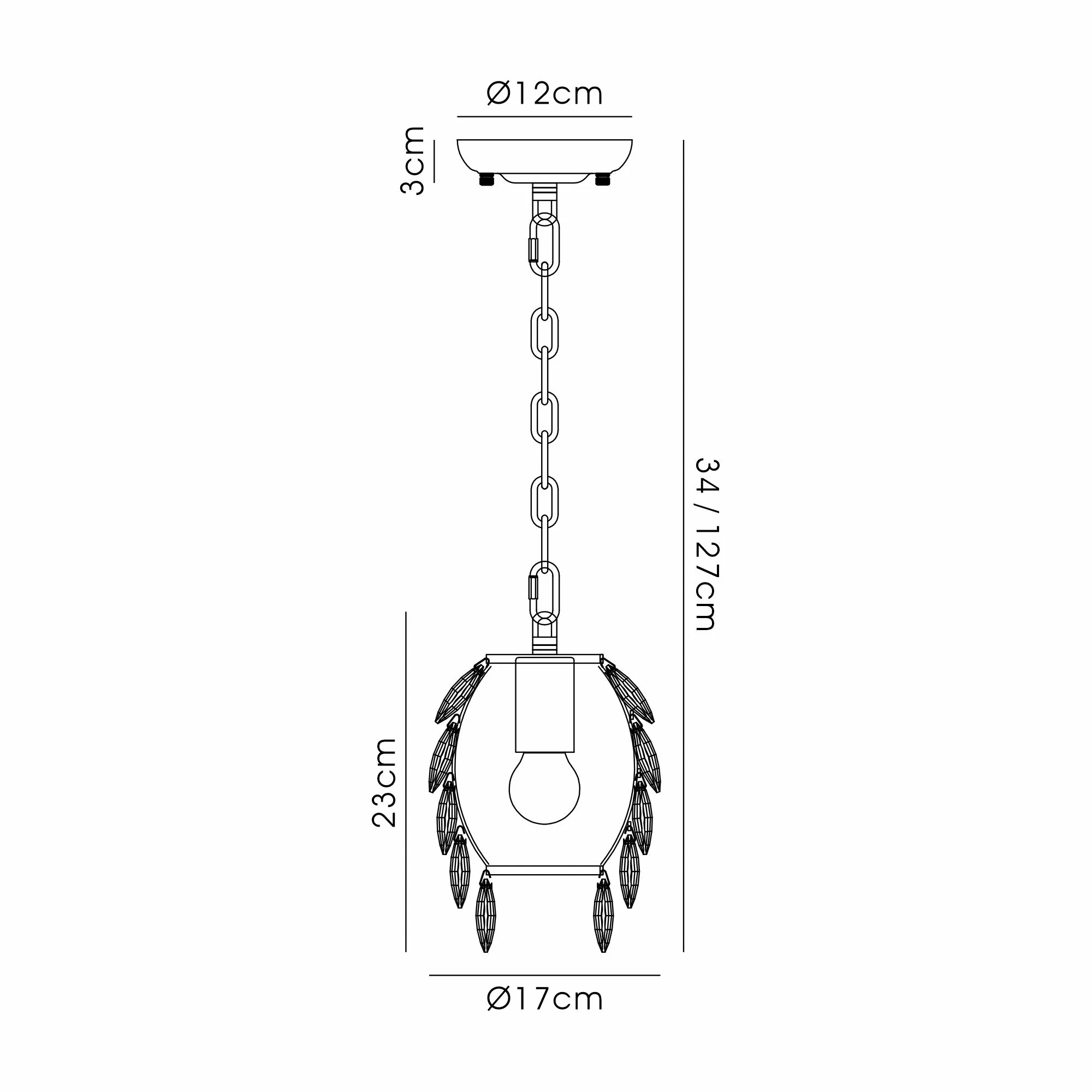 Consten 17cm Pendant 5 Layer, 1 Light E27 - Image 16