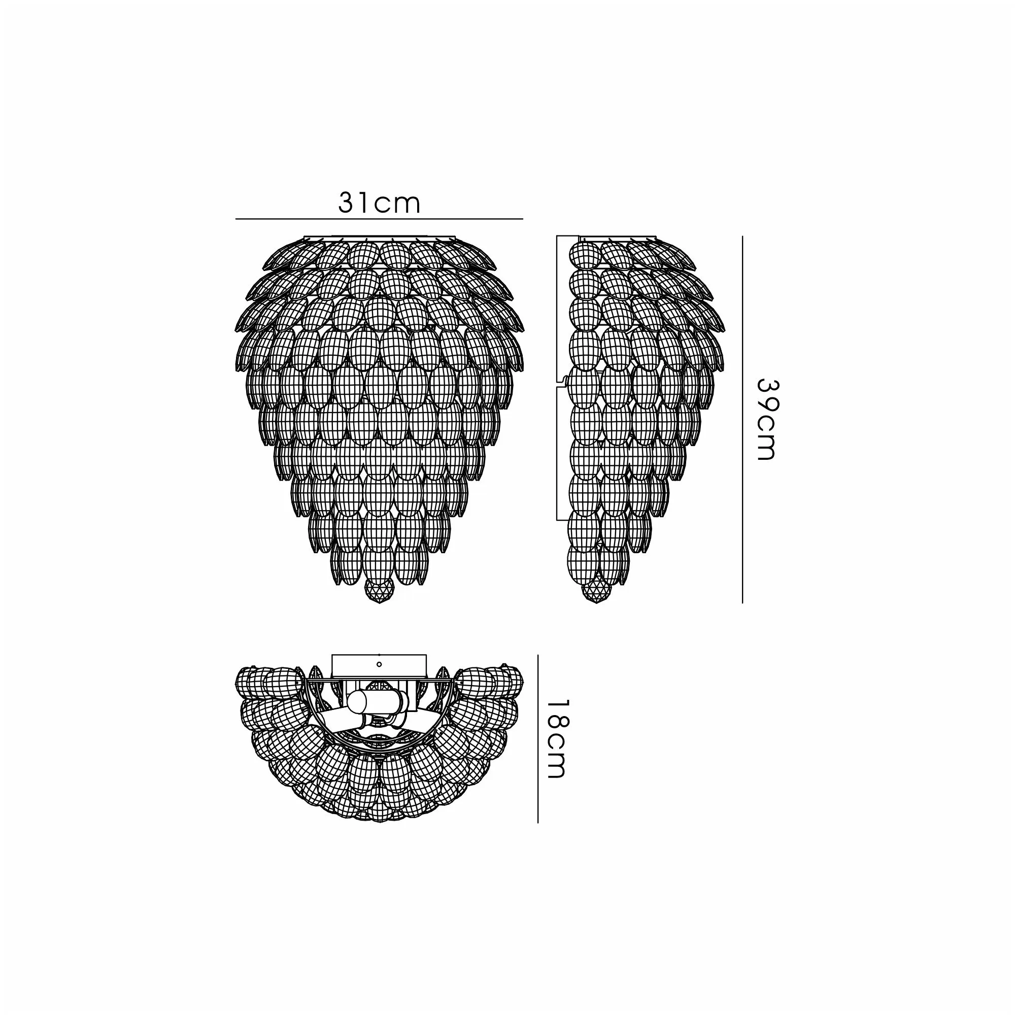 Consten IP Tall Wall Lamp, 6 Light G9, IP44 - Image 14