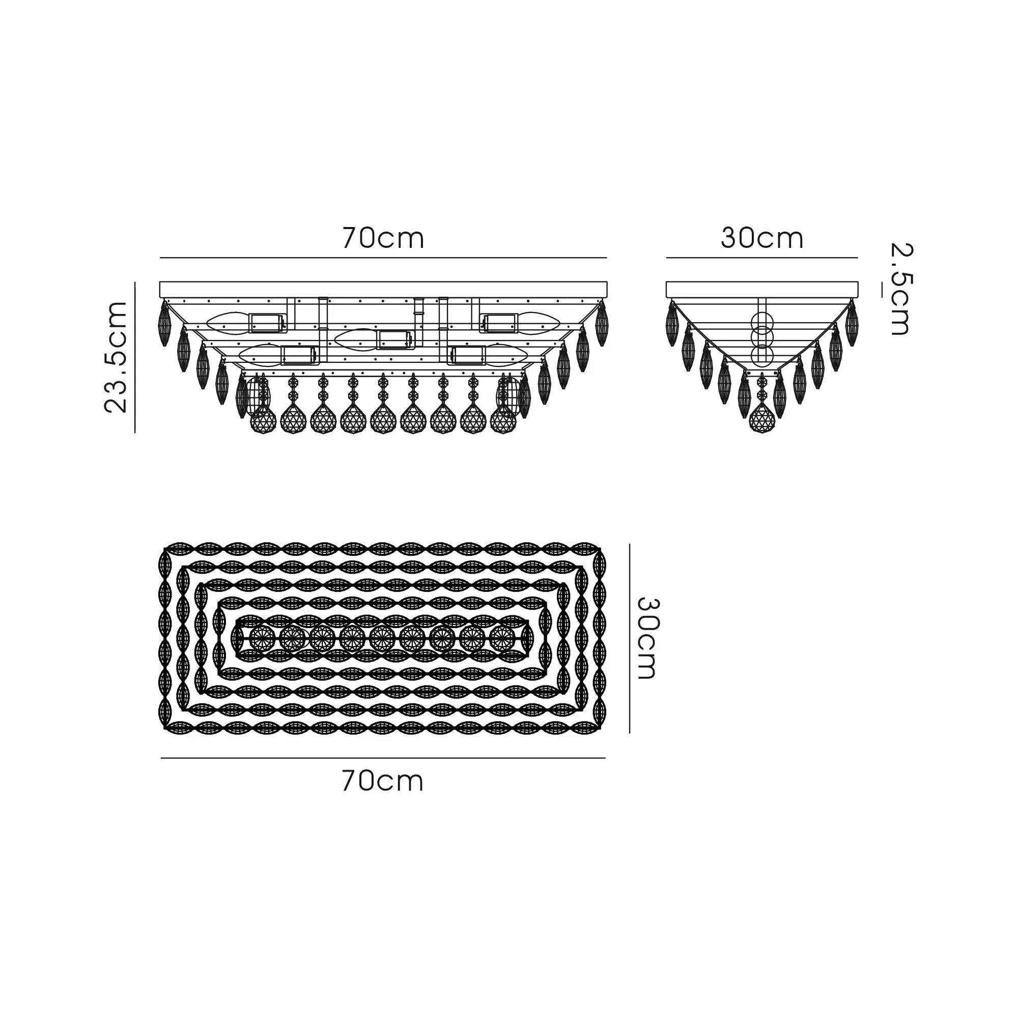 Consten Linear Flush Ceiling E14 - Image 24
