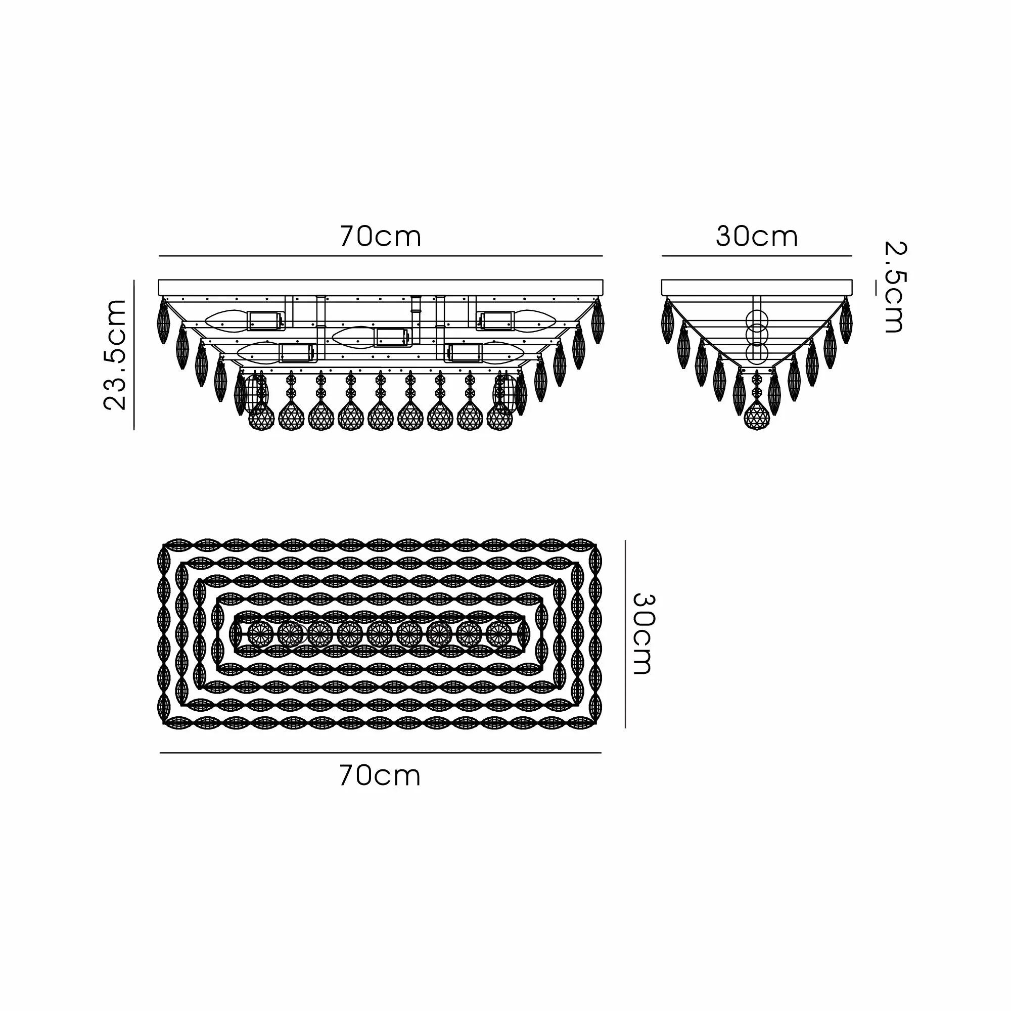 Consten Linear Flush Ceiling E14 - Image 27