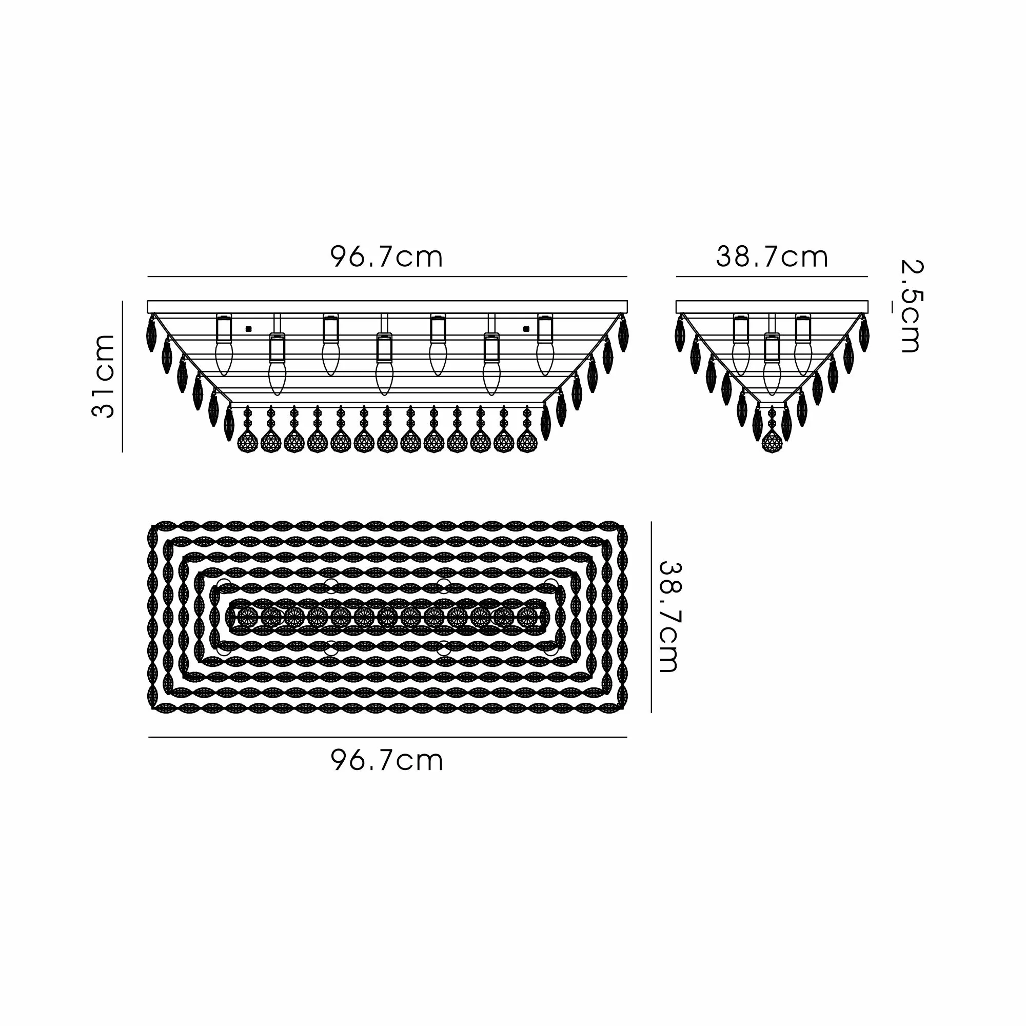 Consten Linear Flush Ceiling E14 - Image 32