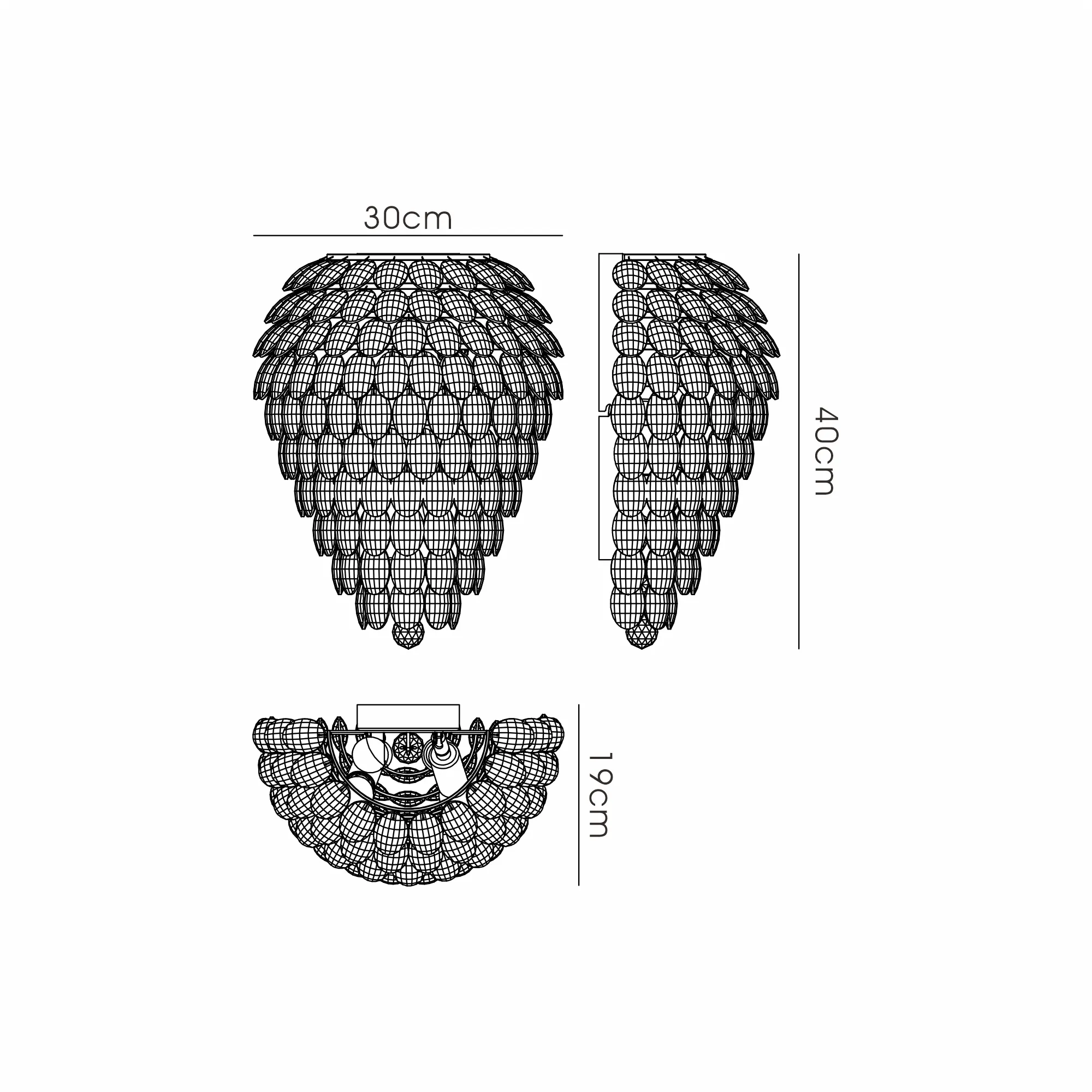 Consten Tall Wall Lamp, 4 Light, E14 - Image 12