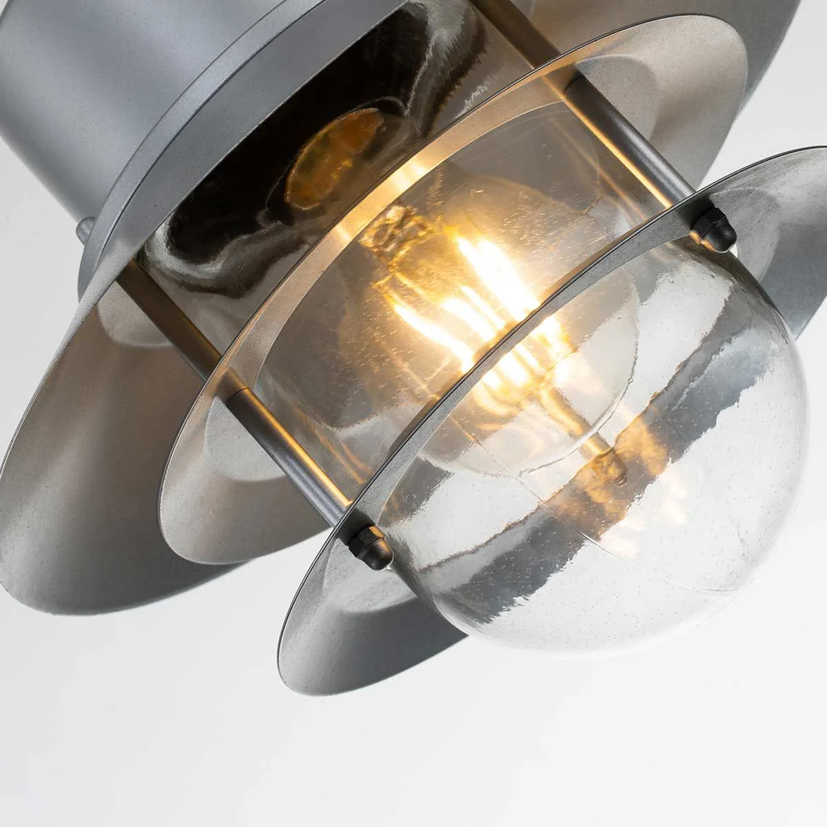 Copenhagen 1 Light Chain Lantern - Black/Silver IP44 E27 - Image 10
