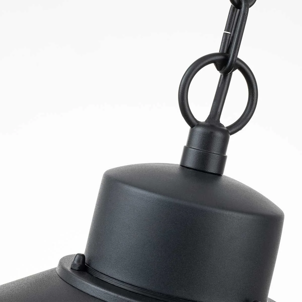 Copenhagen 1 Light Chain Lantern - Black/Silver IP44 E27 - Image 3