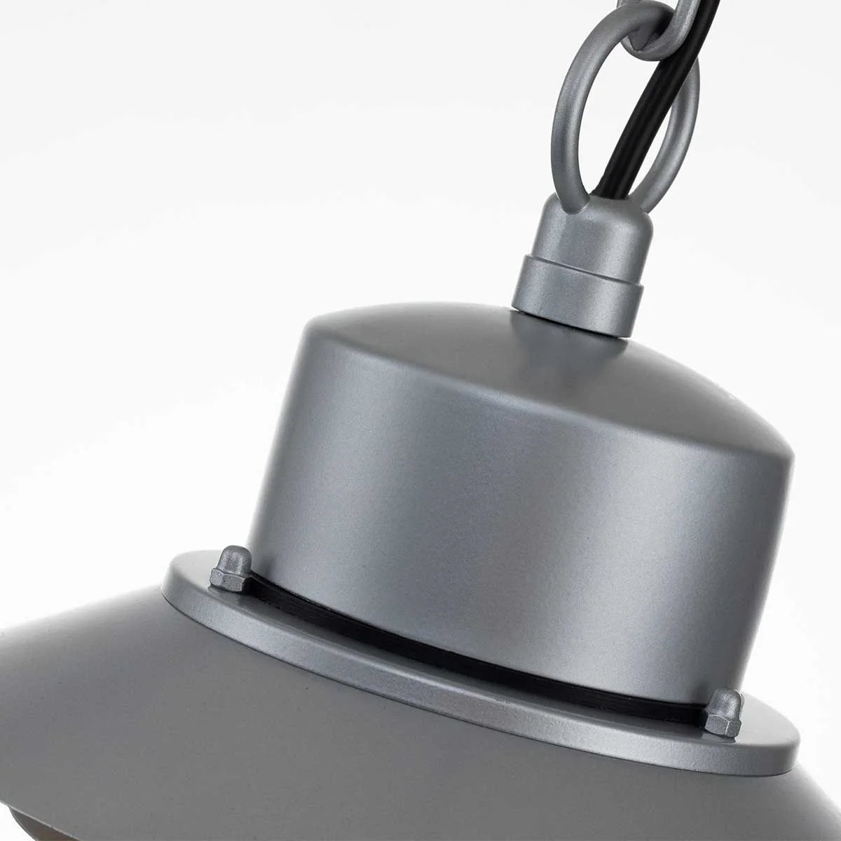 Copenhagen 1 Light Chain Lantern - Black/Silver IP44 E27 - Image 9