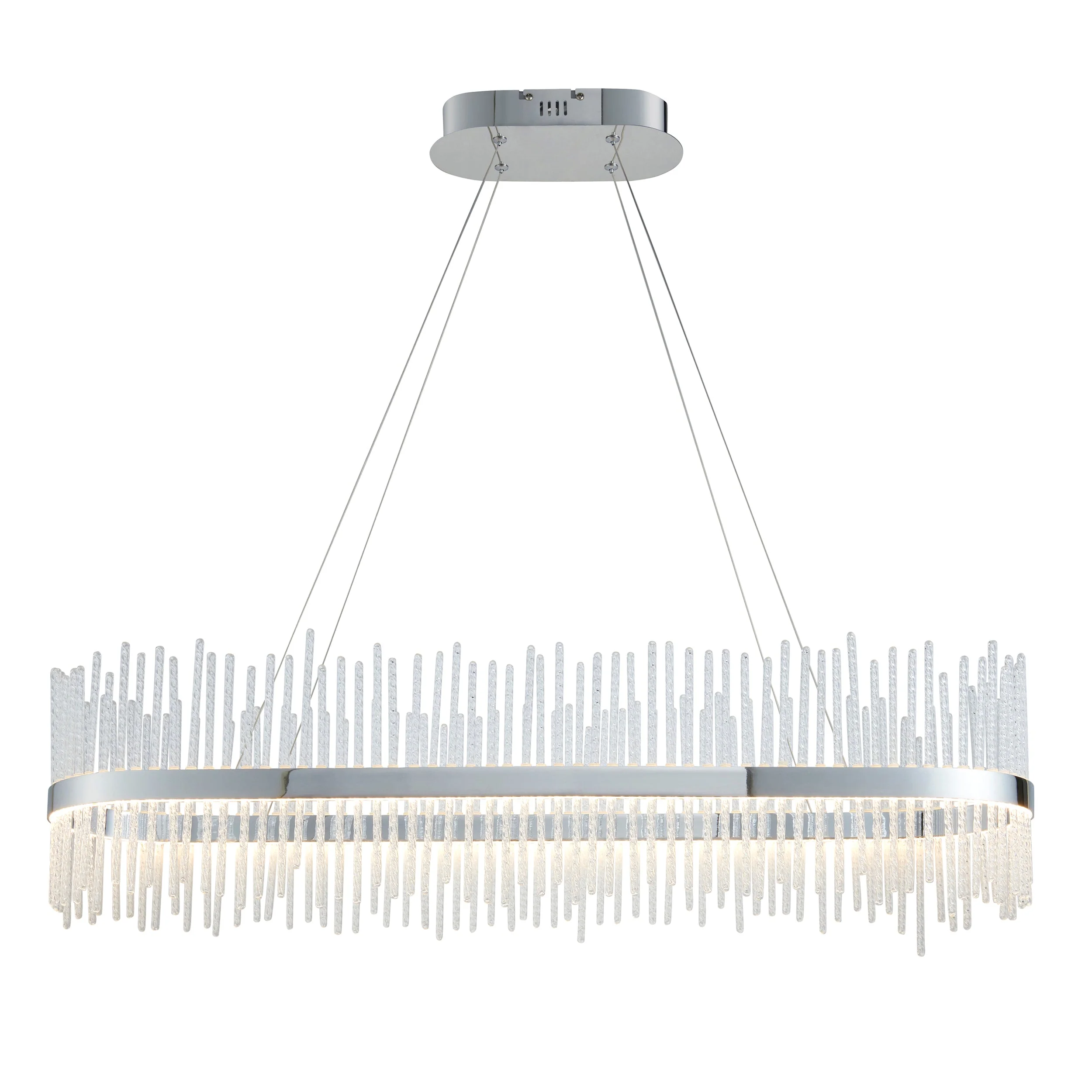 Carmen Glass Rod Kitchen Island Light - Brushed Gold / Chrome Various Sizes - Image 11