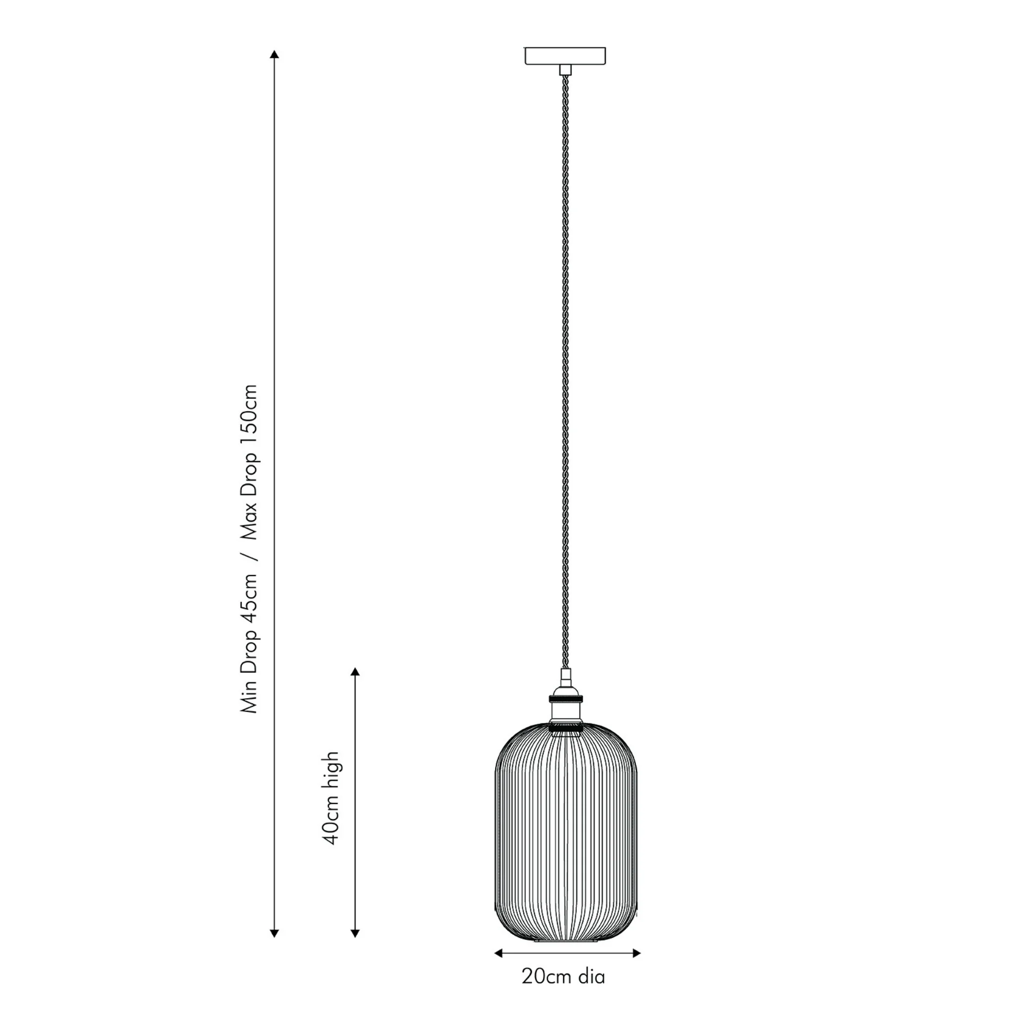 Abigail Clear Ribbed Glass Tall Pendant-Promotional Offer - Image 3