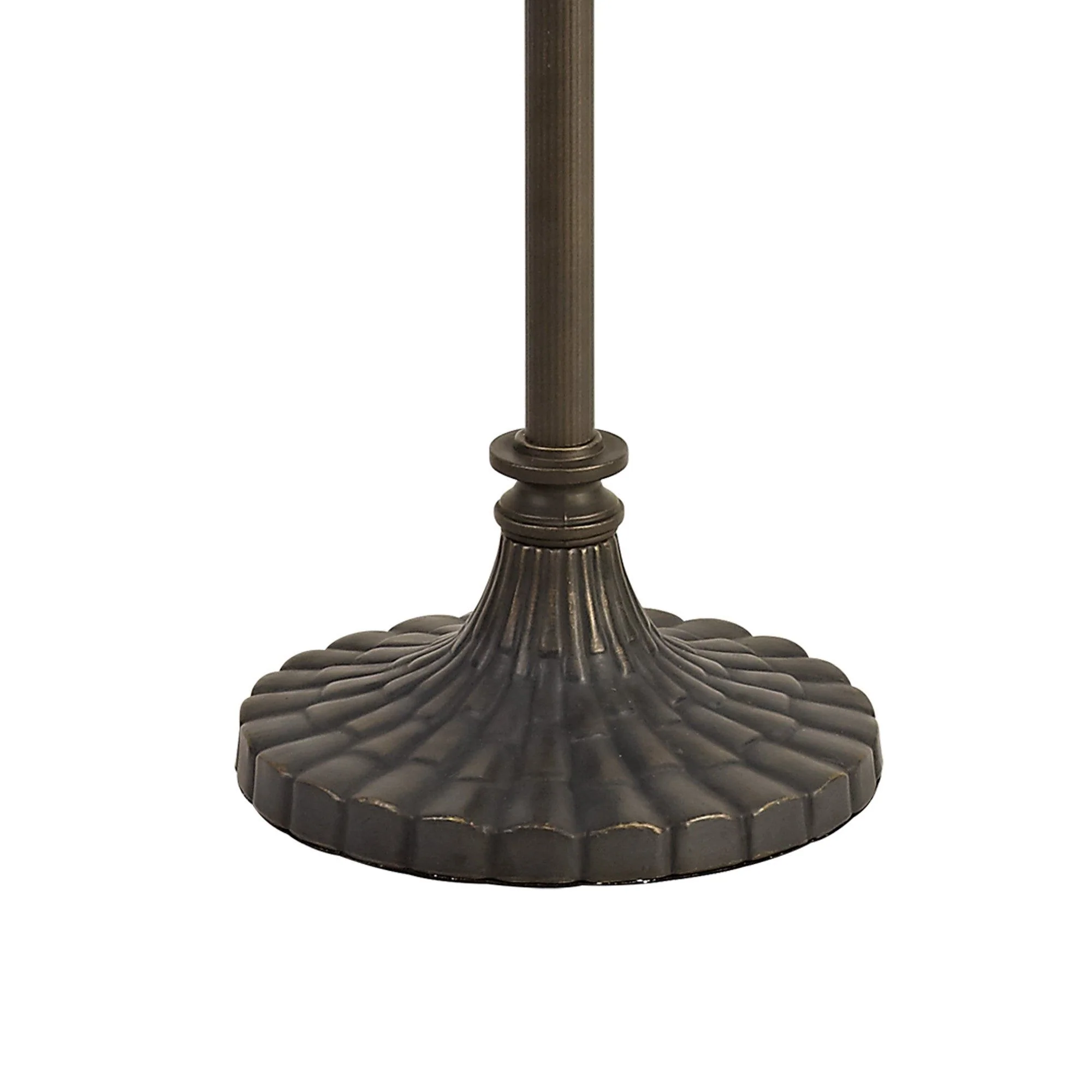 Nuflur 2 Light Stepped Design Floor Lamp E27 With 40cm Tiffany Shade, Antique Brass - Image 4