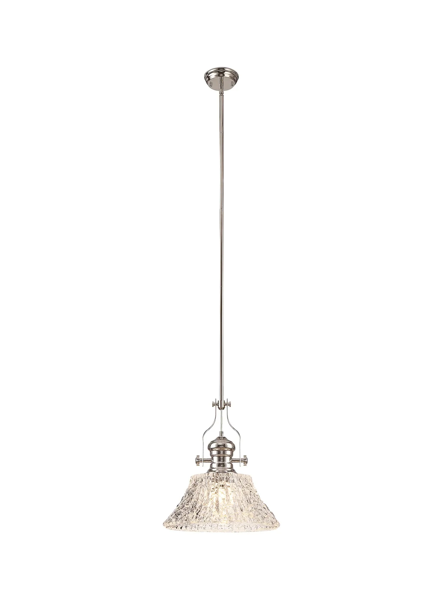 Savannah Single Pendant Ceiling Light, Polished Nickel With Various Glass  Shade Colours - Image 10