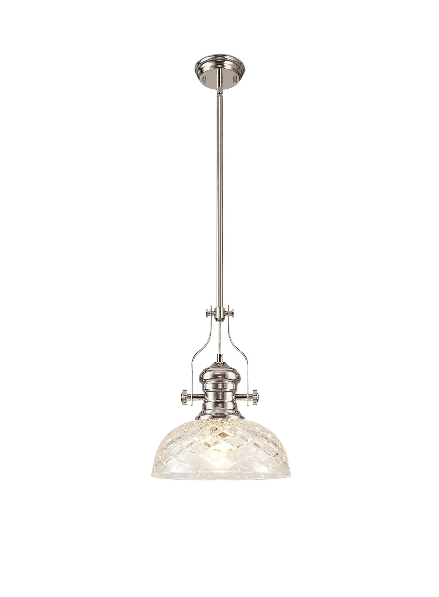 Savannah Single Pendant Ceiling Light, Polished Nickel With Various Glass  Shade Colours - Image 11