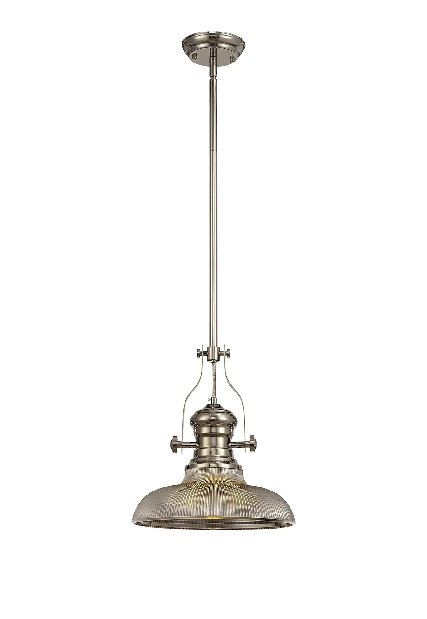 Savannah Single Pendant Ceiling Light, Polished Nickel With Various Glass  Shade Colours - Image 3