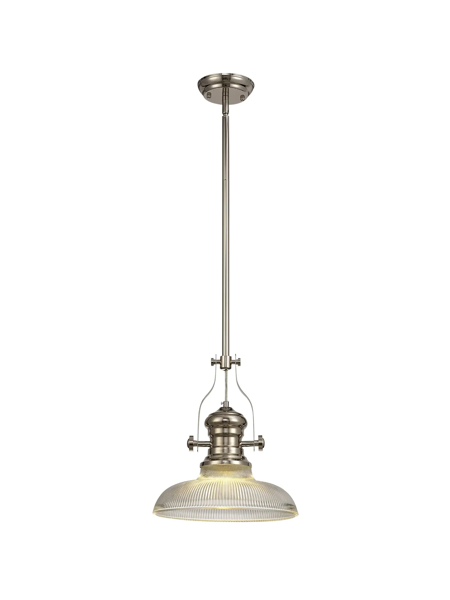 Savannah Single Pendant Ceiling Light, Polished Nickel With Various Glass  Shade Colours - Image 4