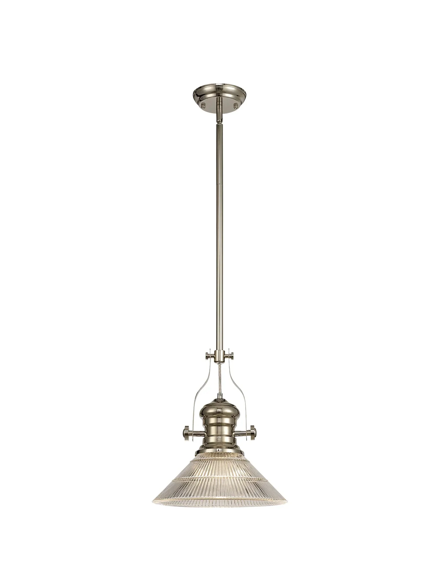 Savannah Single Pendant Ceiling Light, Polished Nickel With Various Glass  Shade Colours - Image 6