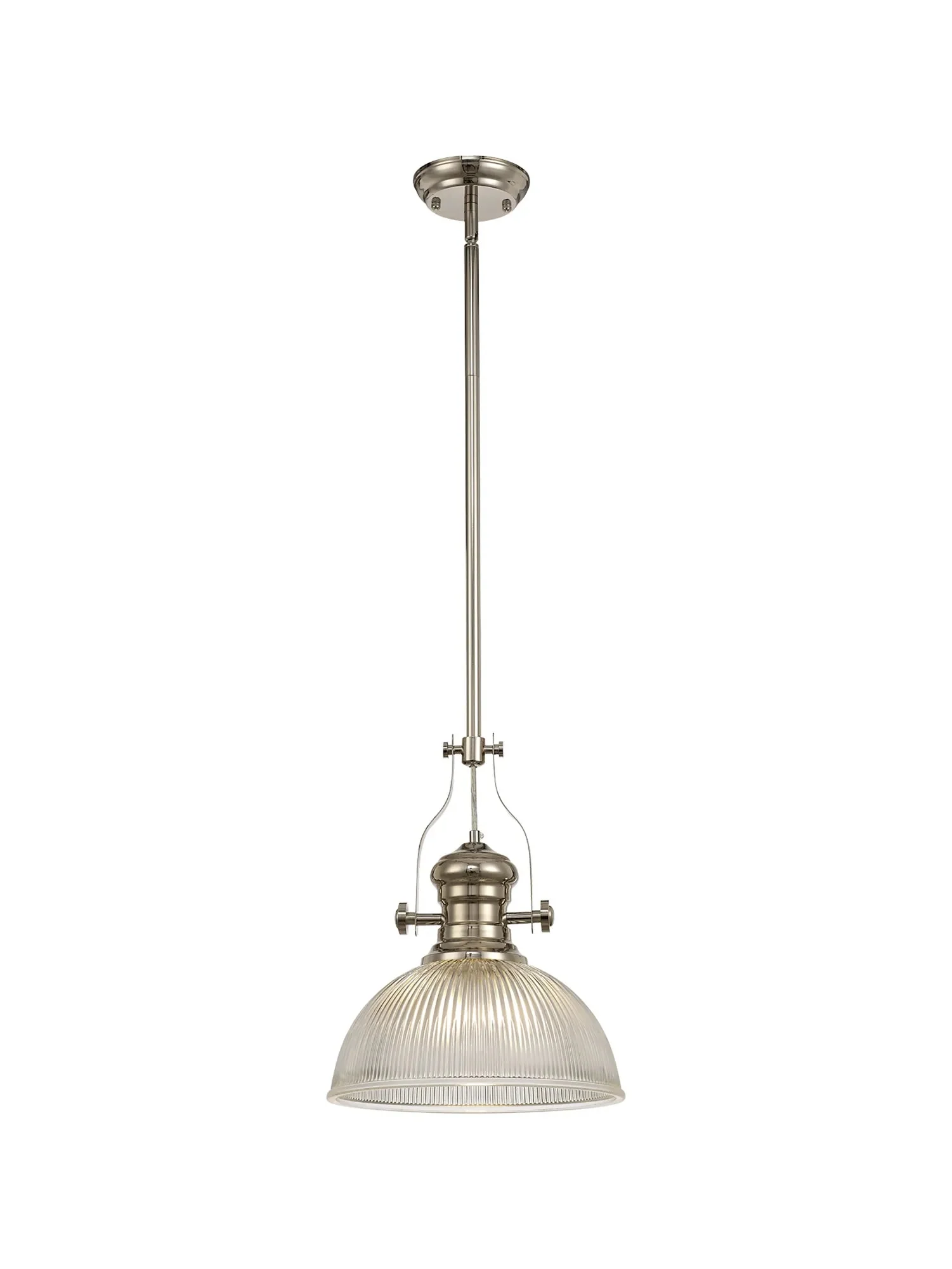 Savannah Single Pendant Ceiling Light, Polished Nickel With Various Glass  Shade Colours - Image 7