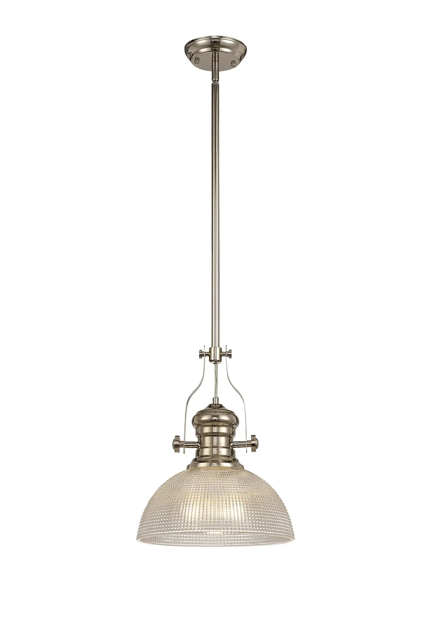Savannah Single Pendant Ceiling Light, Polished Nickel With Various Glass  Shade Colours - Image 9