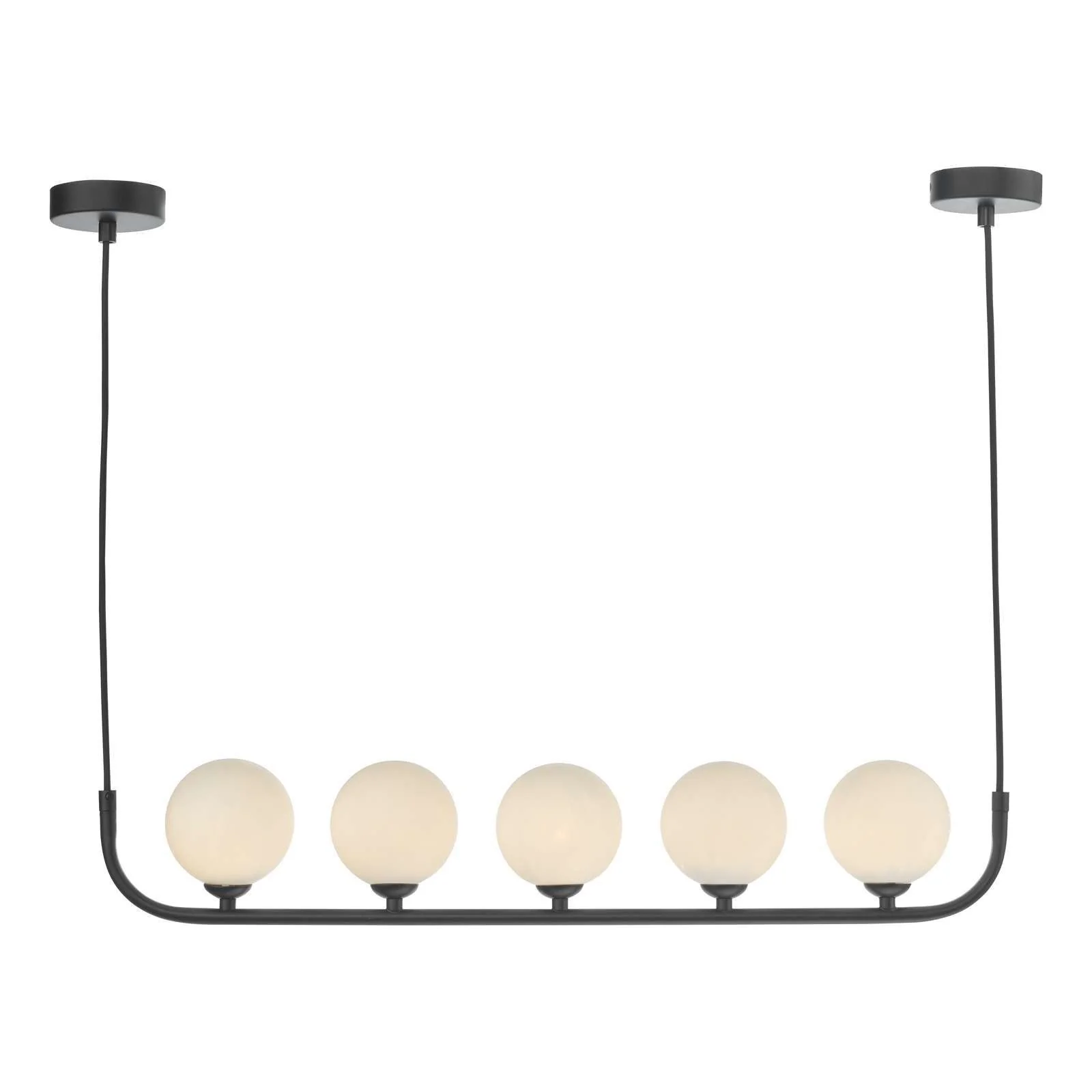 Cradle 5 Light Bar Polished Chrome Opal Glass - Image 4