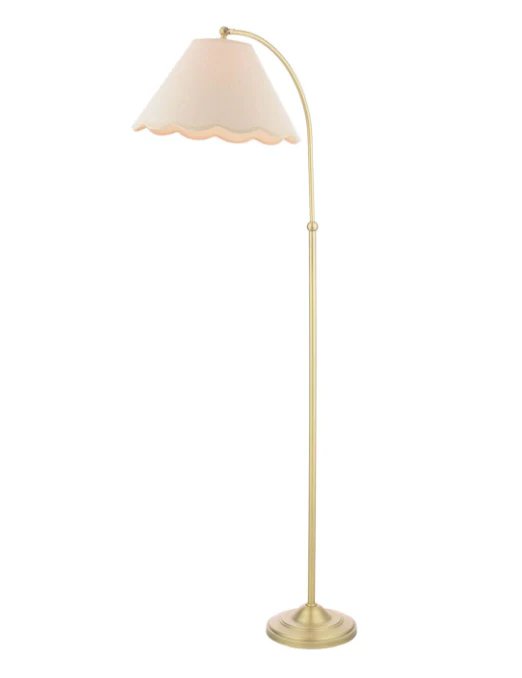 Cordwell Floor Lamp Matt Antique Brass With Shade