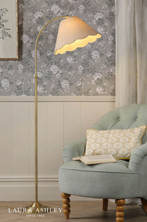Cordwell Floor Lamp Matt Antique Brass With Shade - Image 5