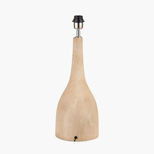 Corella Table Lamp Base- Brown/ Black/ Natural Finishes Mango Wood- Curved - Image 11