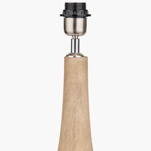 Corella Table Lamp Base- Brown/ Black/ Natural Finishes Mango Wood- Curved - Image 12