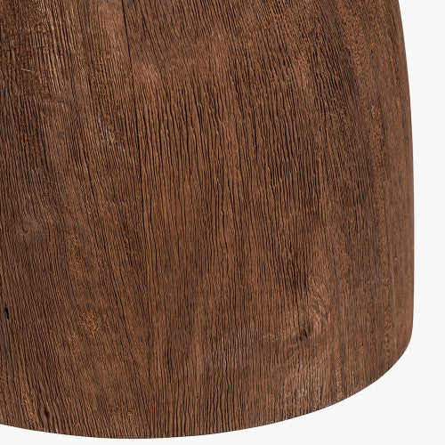 Corella Table Lamp Base- Brown/ Black/ Natural Finishes Mango Wood- Curved - Image 4