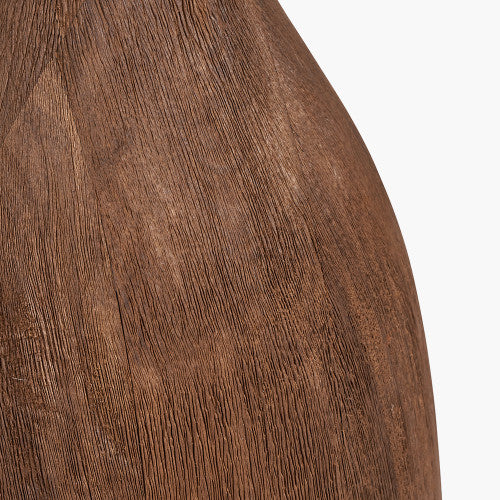 Corella Table Lamp Base- Brown/ Black/ Natural Finishes Mango Wood- Curved - Image 5