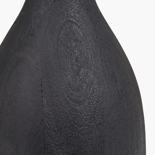 Corella Table Lamp Base- Brown/ Black/ Natural Finishes Mango Wood- Curved - Image 9