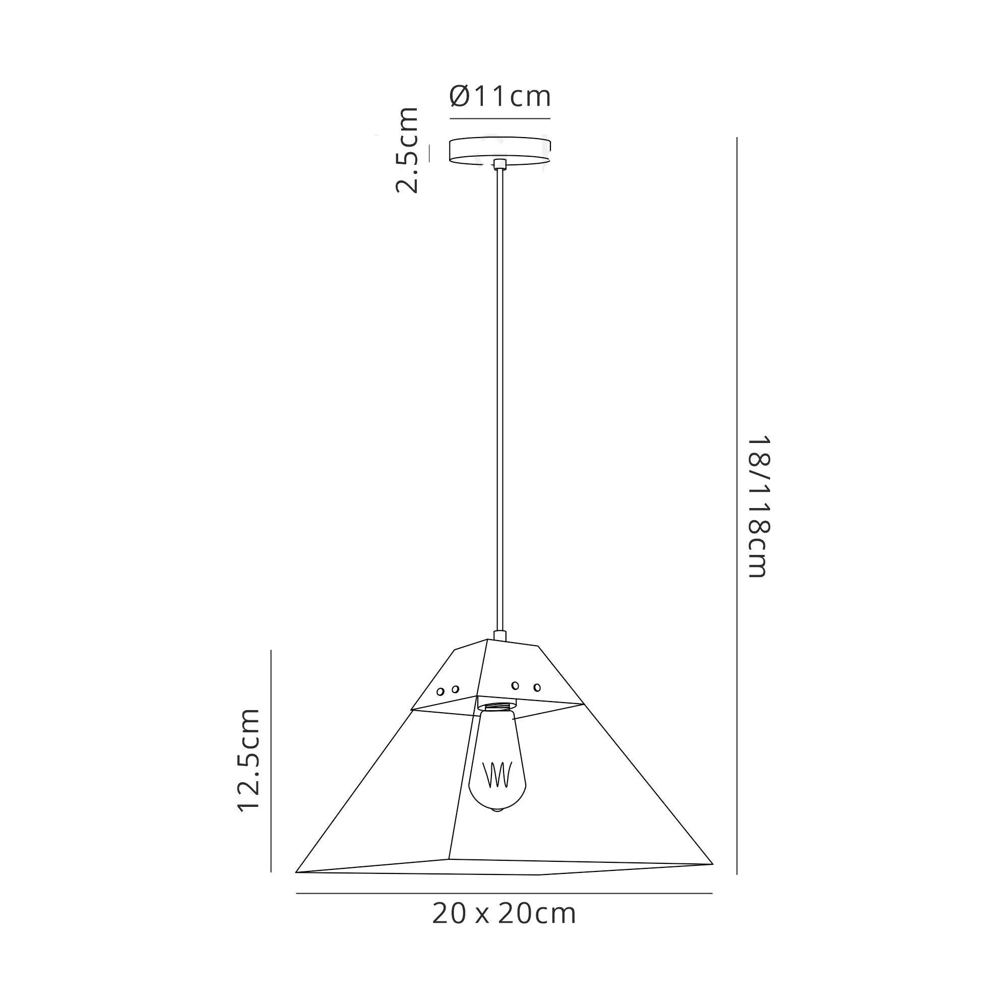 Corey 1Lt Pendant - Small/Large, Antique Brass/Polished Chrome - Image 7