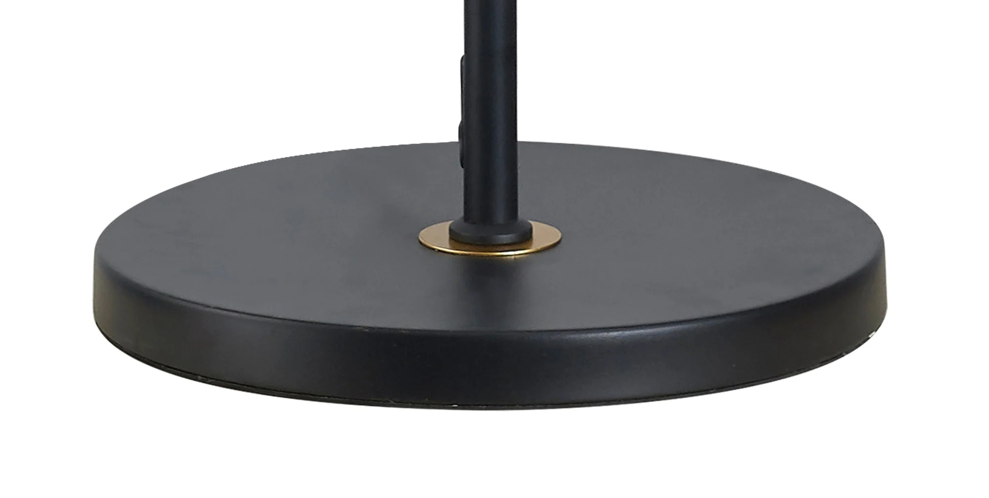 Corfu Double Ring Floor Lamp, 1 Light E27, Matt Black  &  Painted Gold, G95 & 120 Lamp Recommended - Image 6