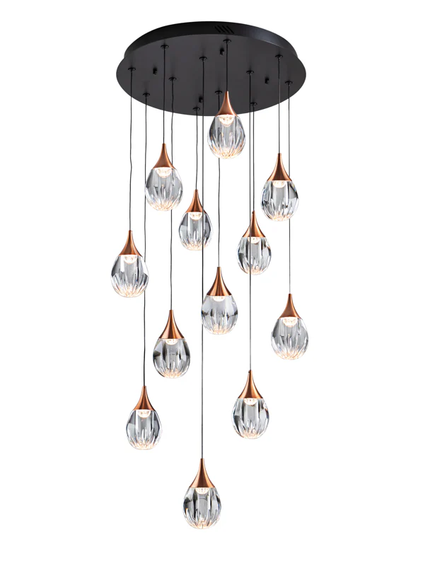Corina 12Lt Large Cluster Light-  Black Copper - Image 3