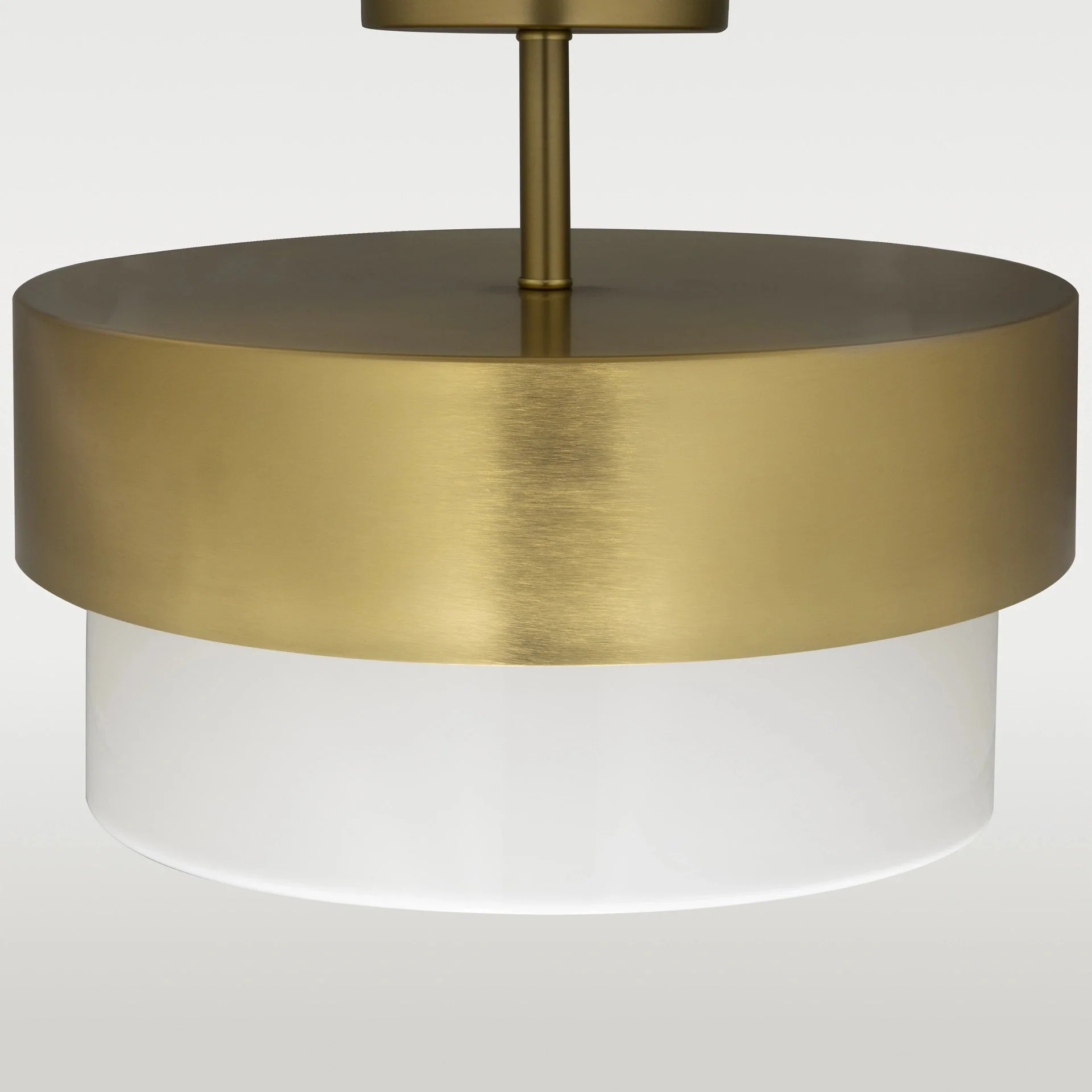 Cork 3Lt Semi Flush Ceiling Light - Brass Finish - Image 2