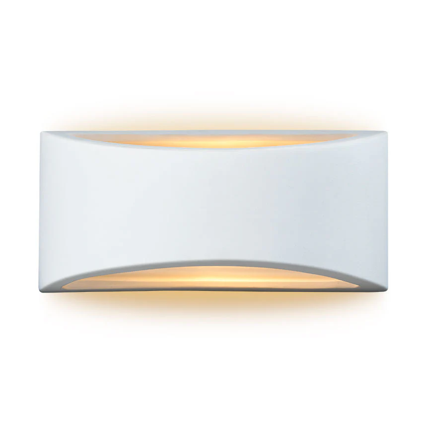 Cork Plaster Up/Down Wall Light - White