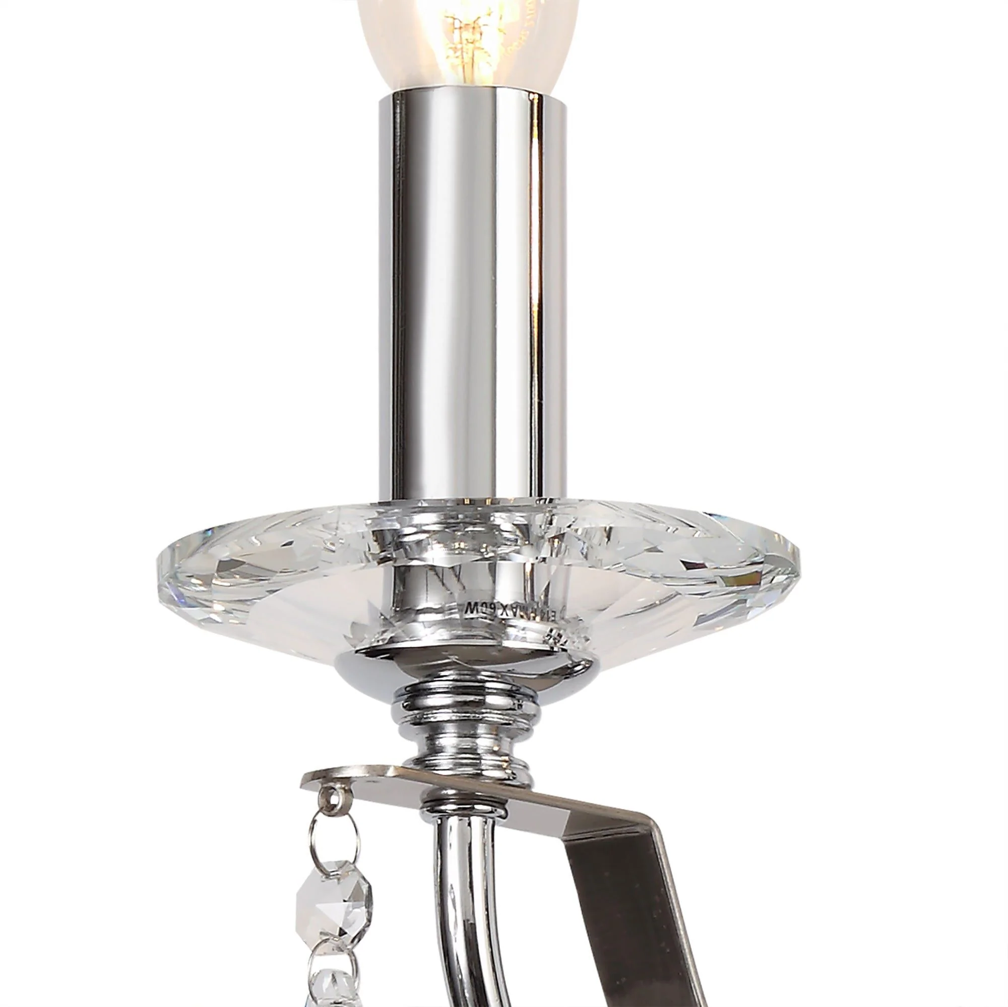 Corsica Wall Lamp 1/2 Light E14, Polished Chrome/Satin Nickel/Clear Crystal - Image 6
