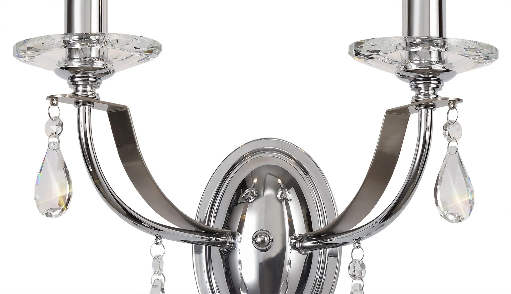 Corsica Wall Lamp 1/2 Light E14, Polished Chrome/Satin Nickel/Clear Crystal - Image 7
