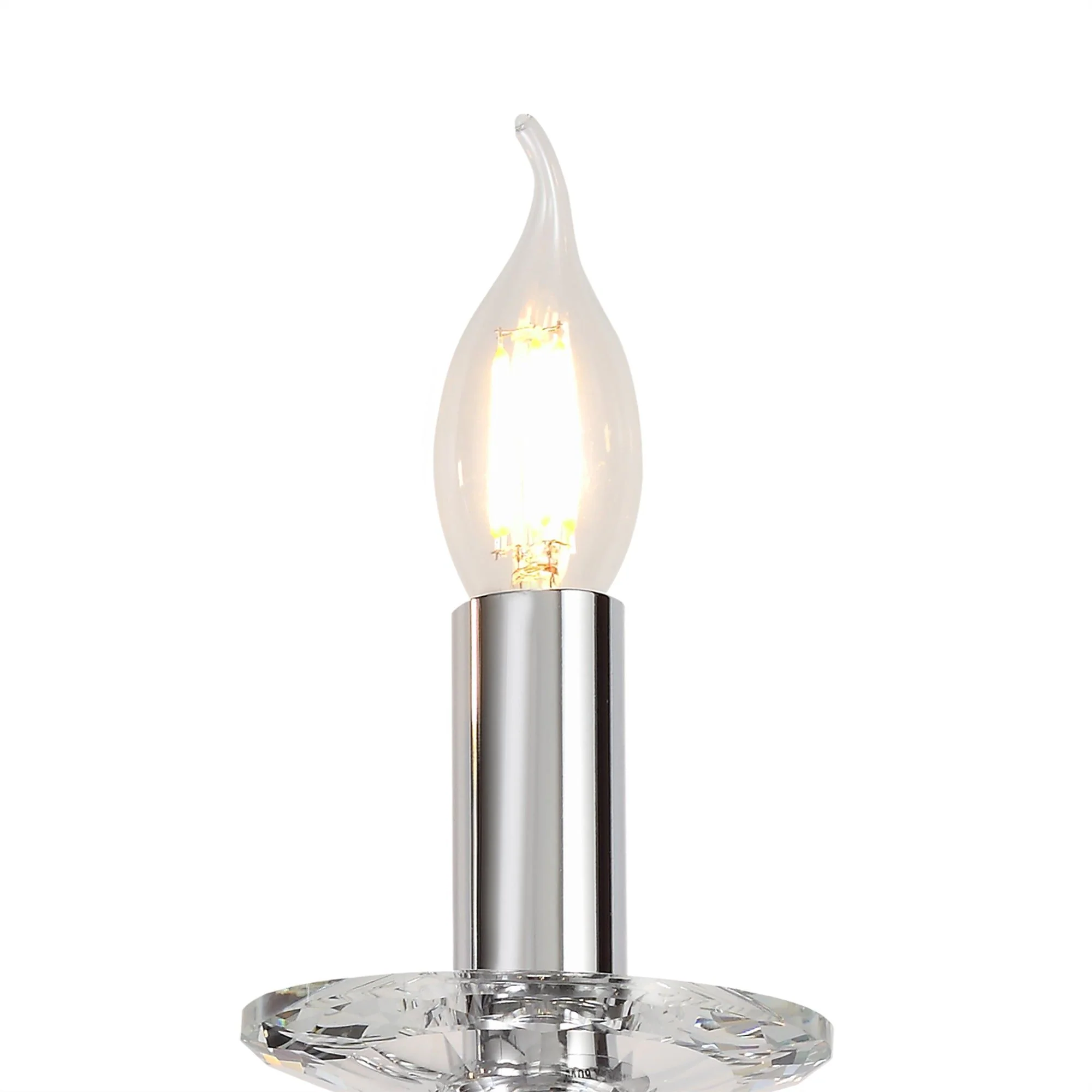Corsica Wall Lamp 1/2 Light E14, Polished Chrome/Satin Nickel/Clear Crystal - Image 8