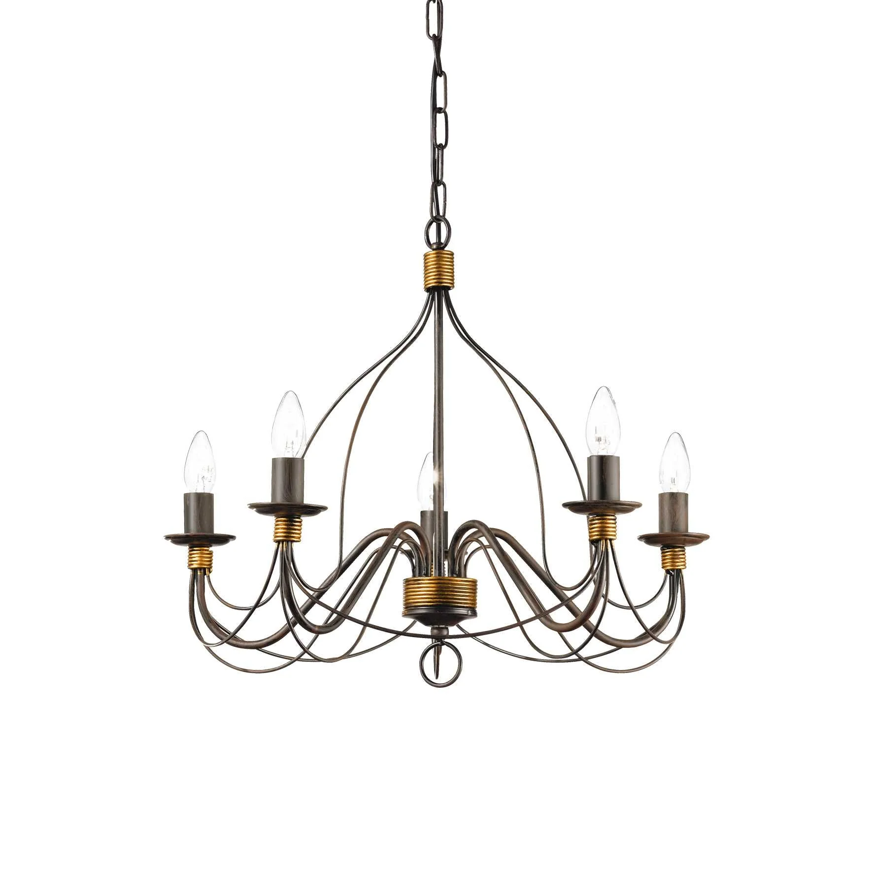 CORTE 5/8/12Lt Chandelier - White/Rust Finish - Image 2