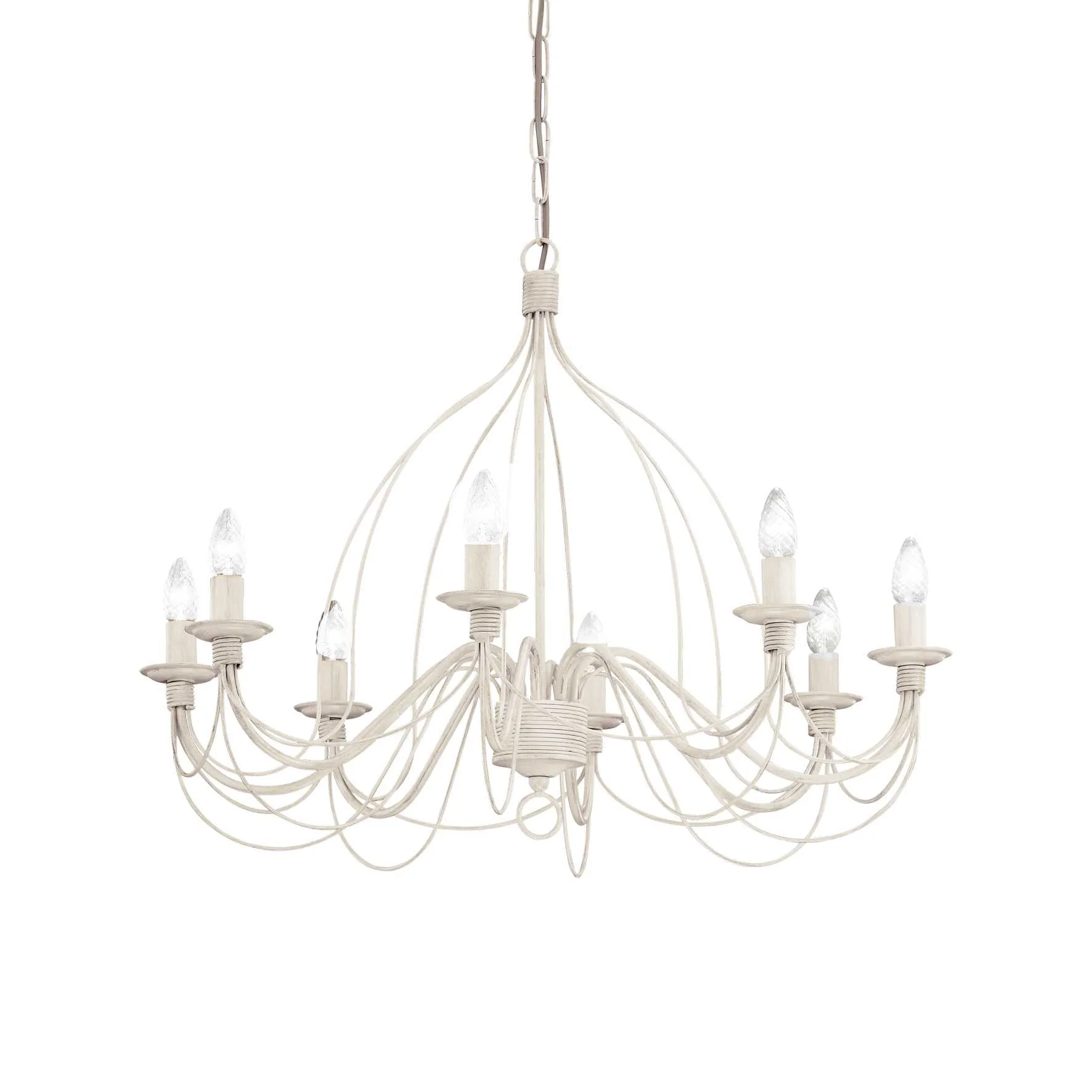 CORTE 5/8/12Lt Chandelier - White/Rust Finish - Image 3