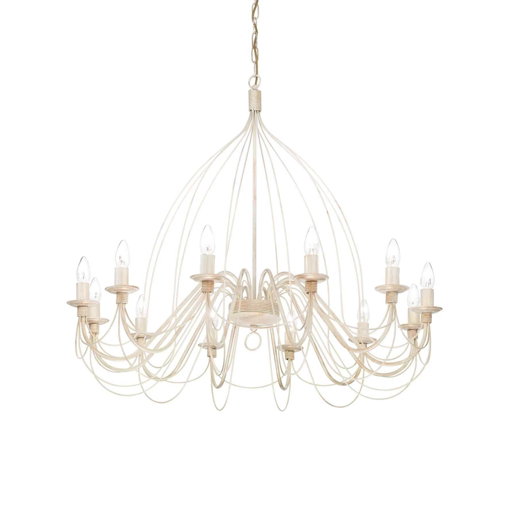 CORTE 5/8/12Lt Chandelier - White/Rust Finish - Image 5