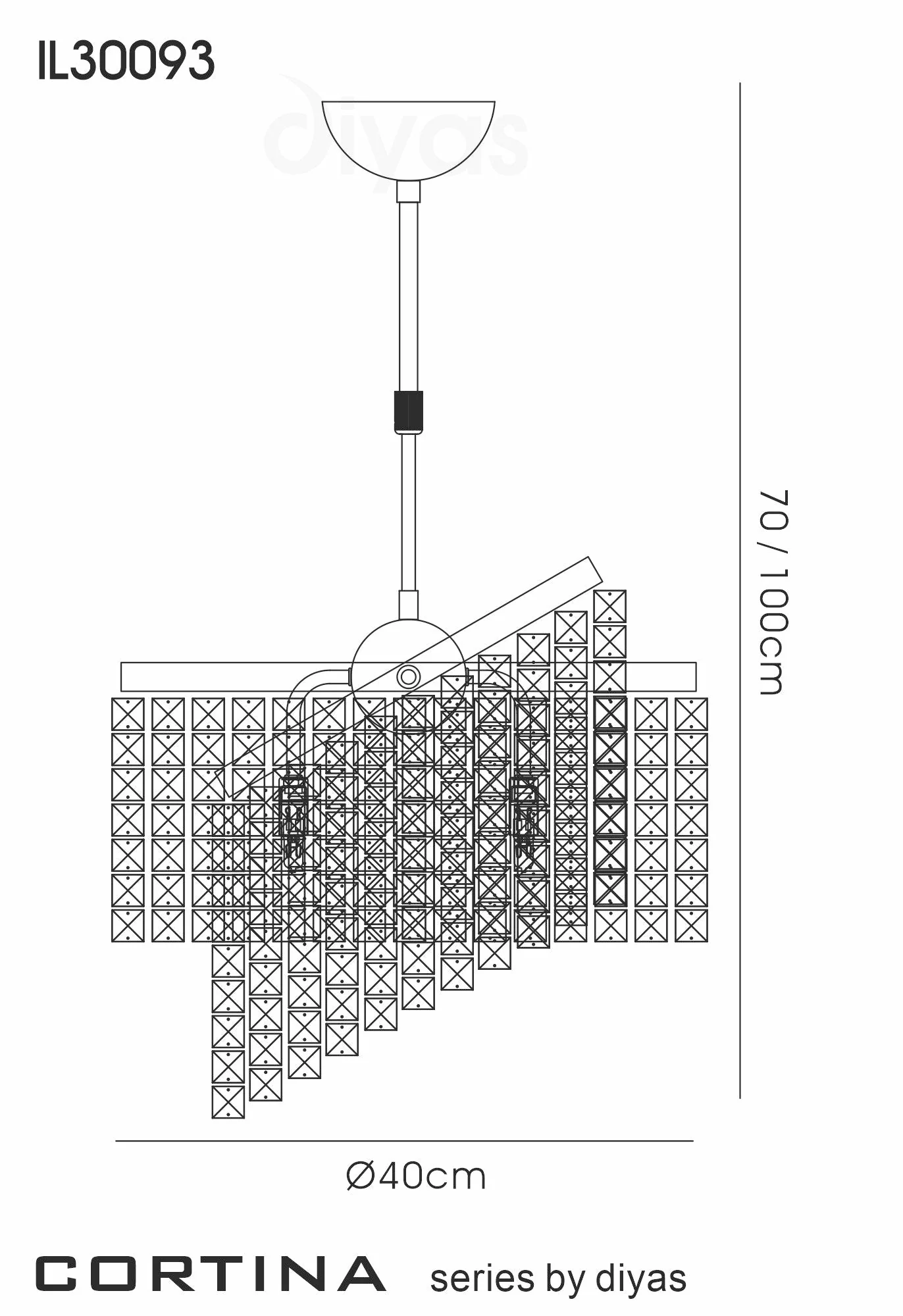 Cortina 6/8Lt Crystal Pendant Light - Image 5