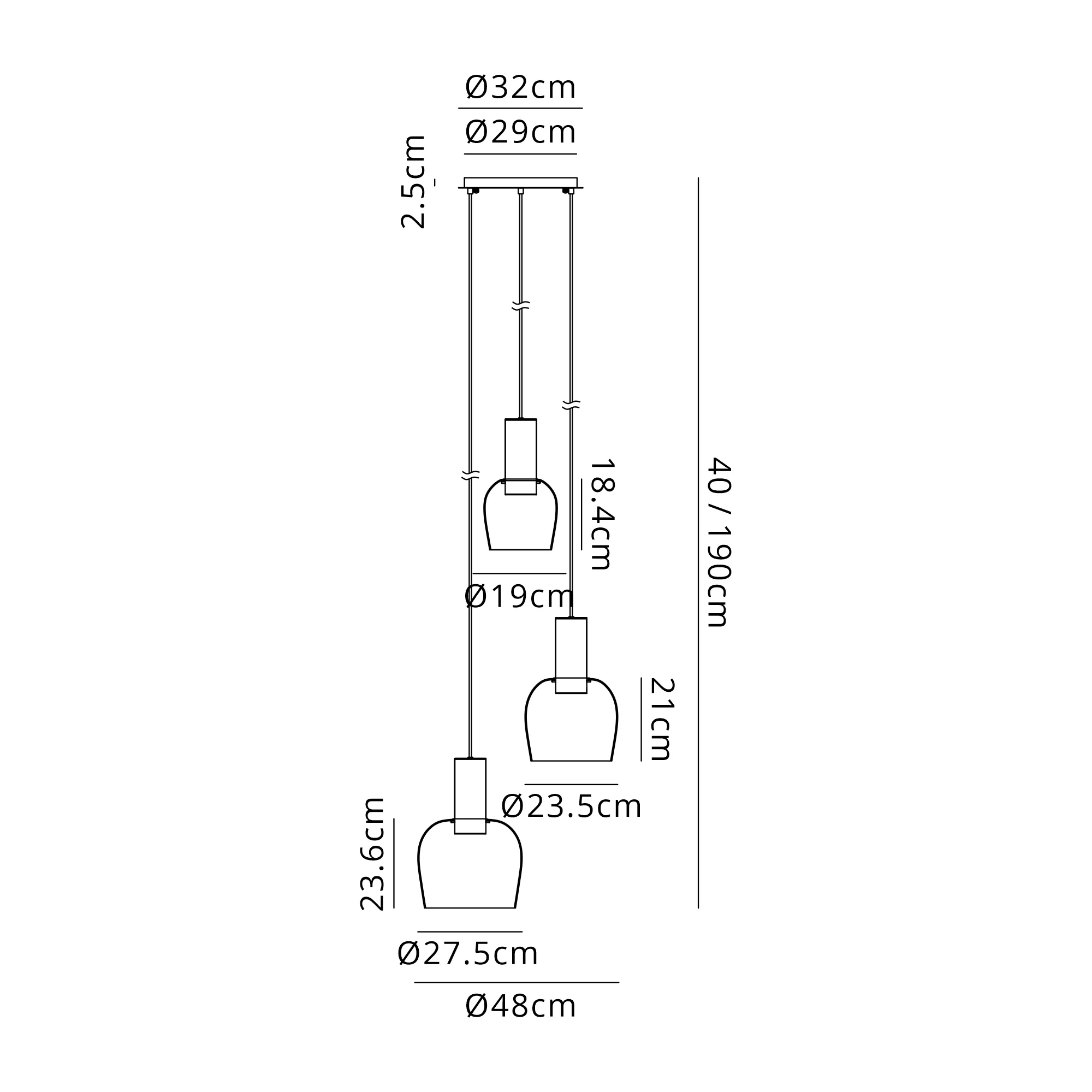 Camden Round Pendant Light- Various Sizes & Finishes - Image 23
