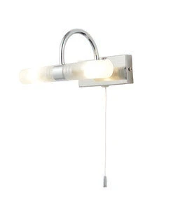Corvus 2 Light G9 Wall Light Satin Brass/Chrome, Frosted Glass Push-Fit IP44 - Image 3