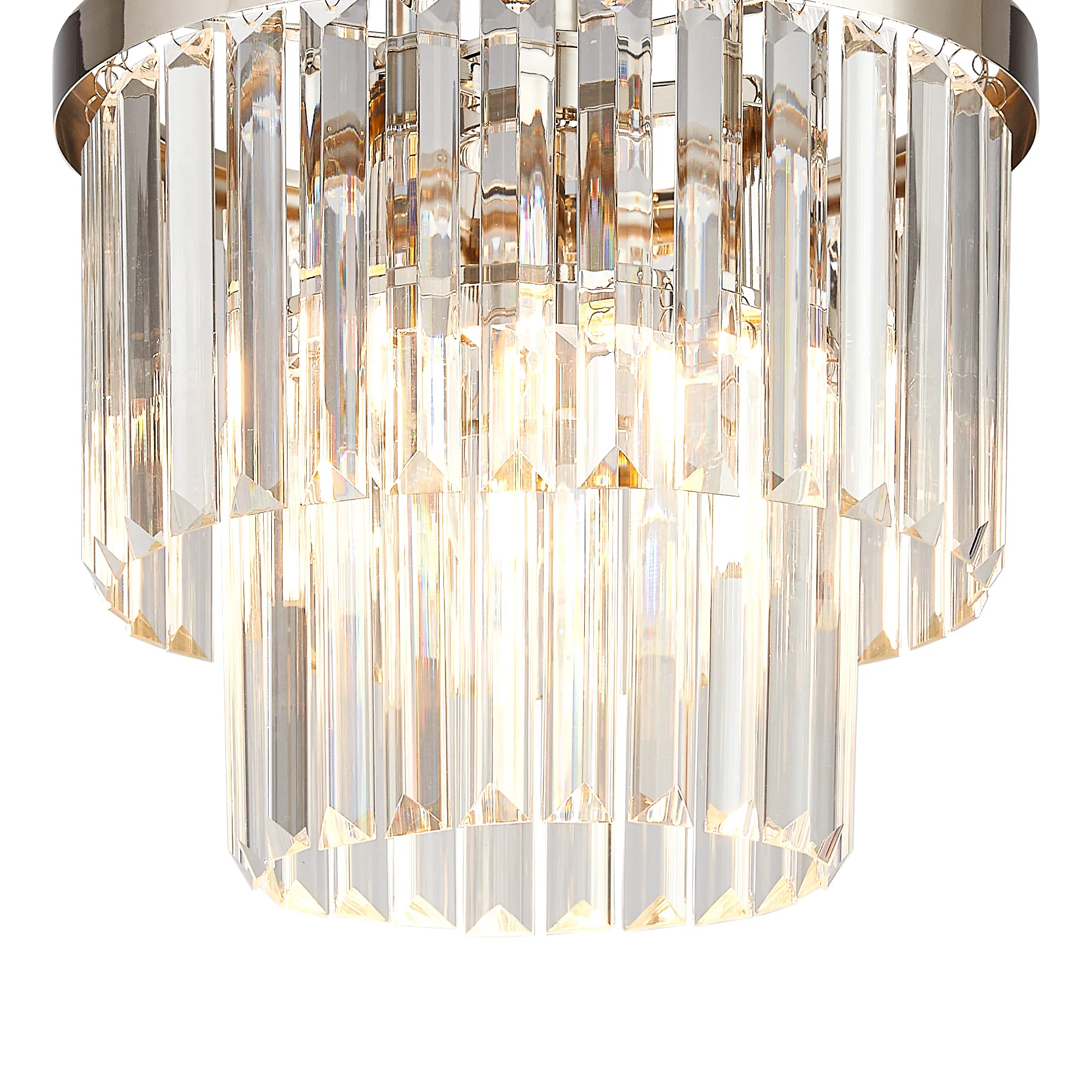 Cosette 30cm Semi Flush Ceiling- Polished Nickel/ Antique Brass - Image 11